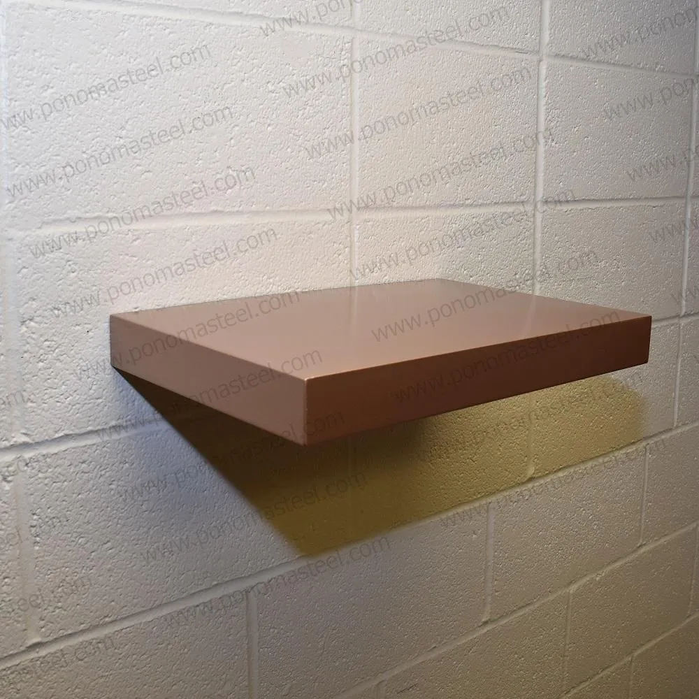 Metal shelves 73"- 77" (cm. 185.4- 195.6) made-to-order floating shelves Ponoma®