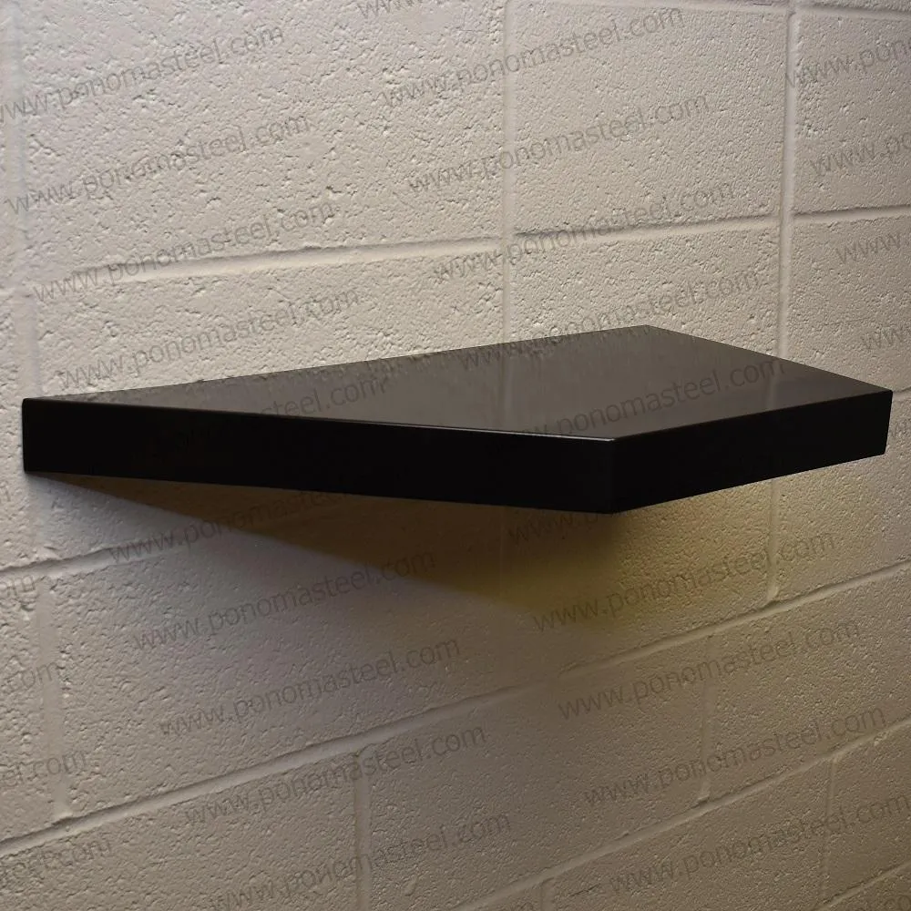 Metal shelves 73"- 77" (cm. 185.4- 195.6) made-to-order floating shelves Ponoma®