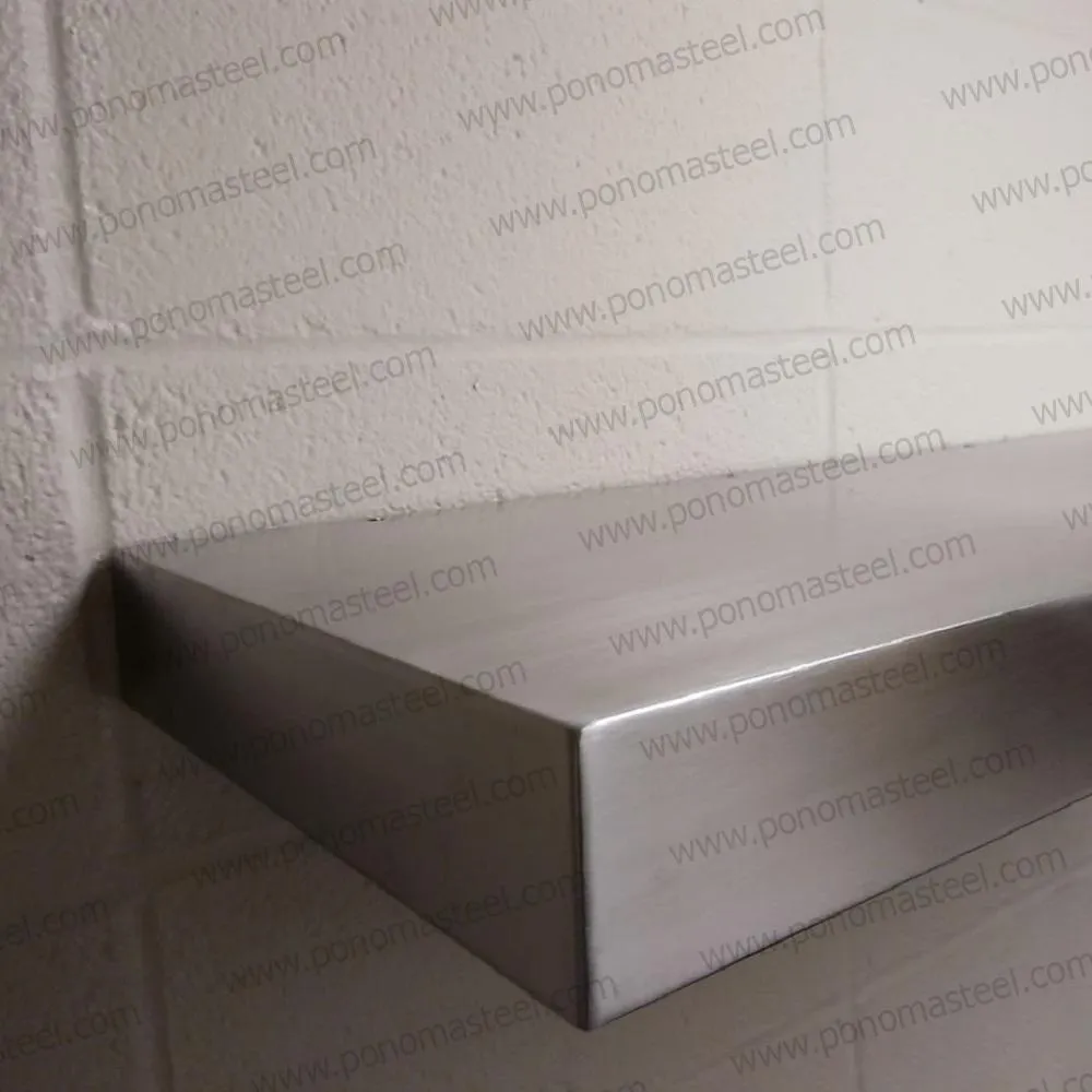 Metal shelves 73"- 77" (cm. 185.4- 195.6) made-to-order floating shelves Ponoma®