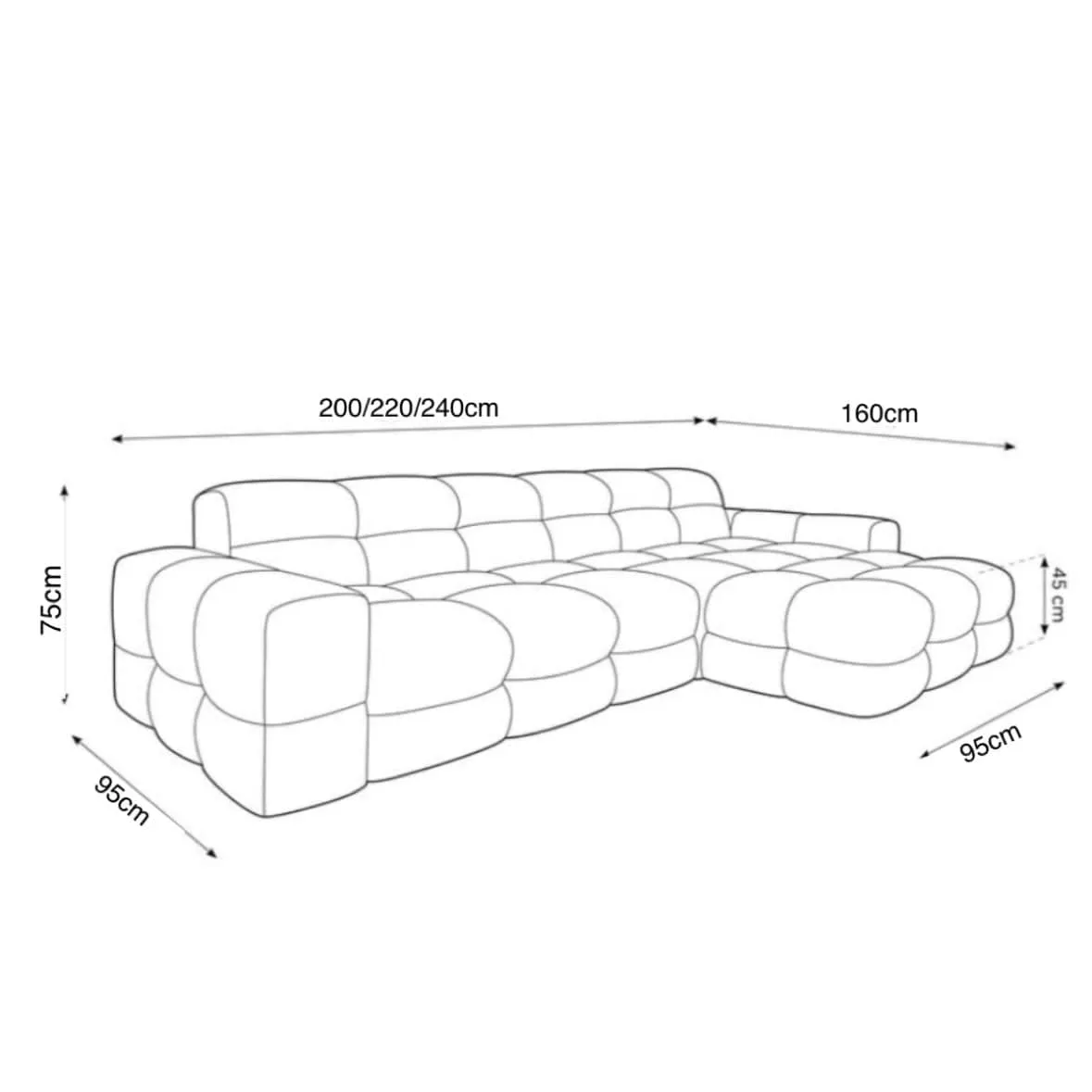 Monet Scratch Resistant Sectional Sofa