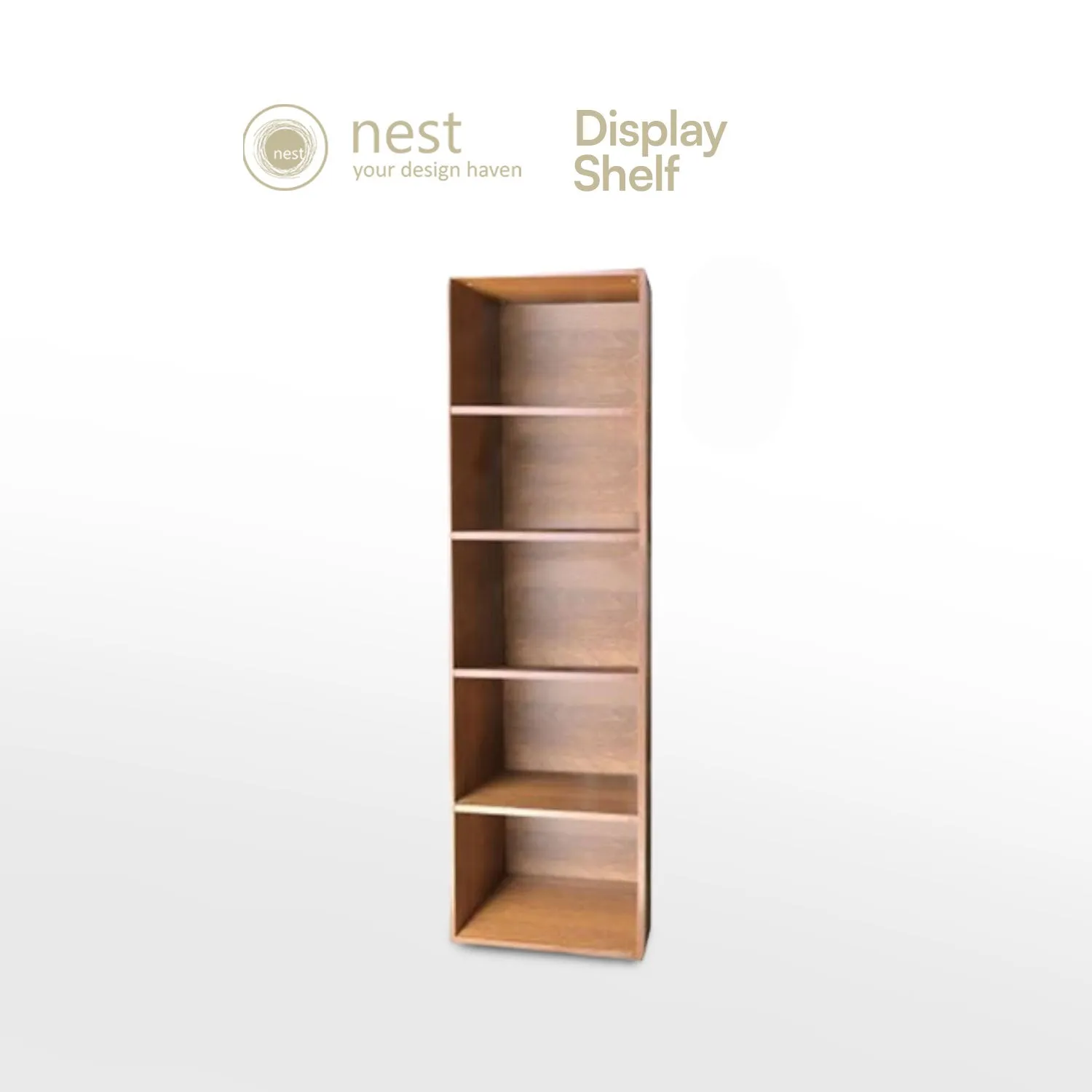 NEST DESIGN LAB Premium 5 Layer Display Shelf - Walnut