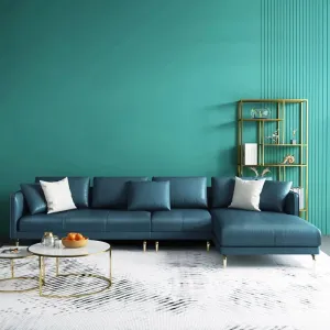 Pluto Luxury Modern Leatherette Sofa Set in Green