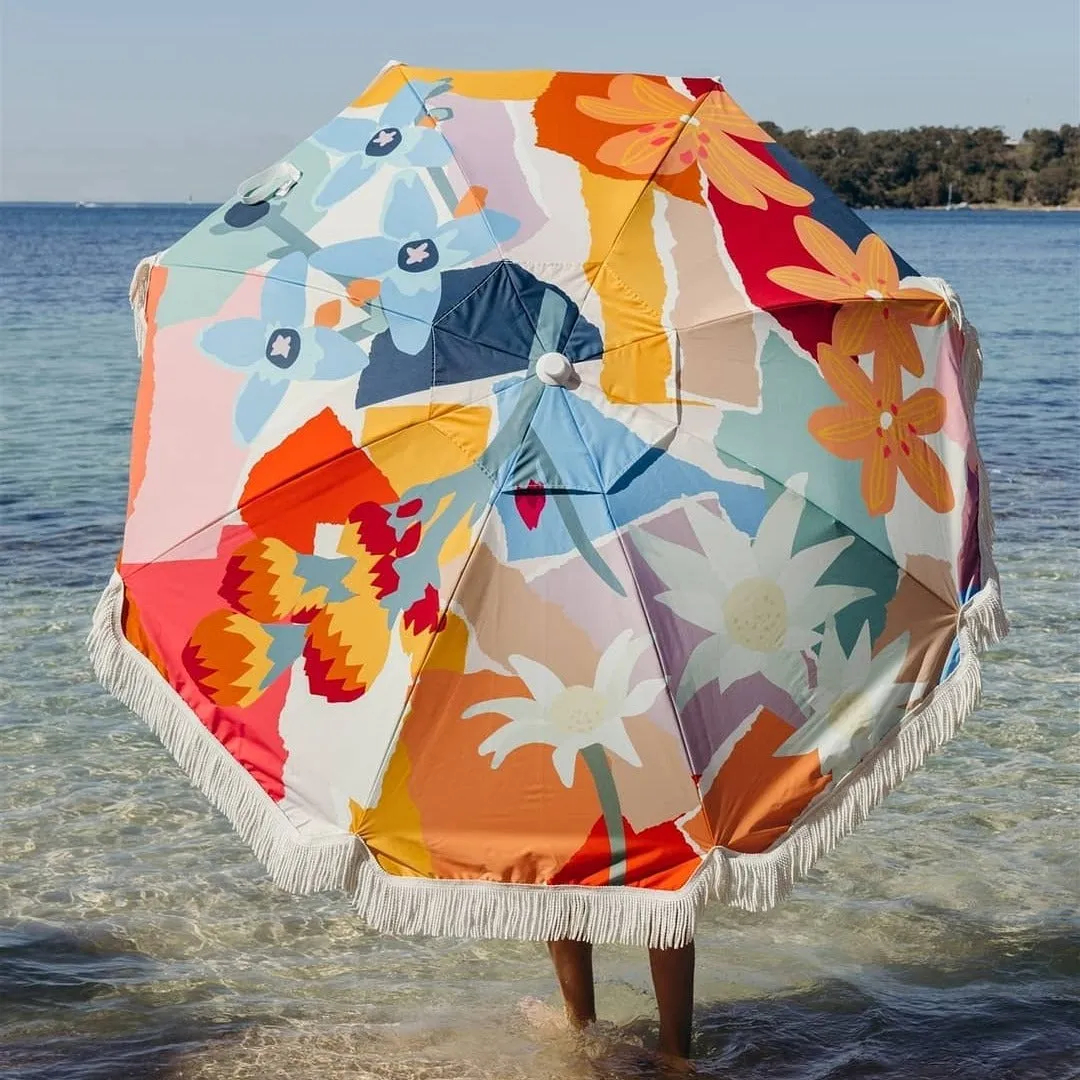 Premium Beach Umbrella - Wildflowers