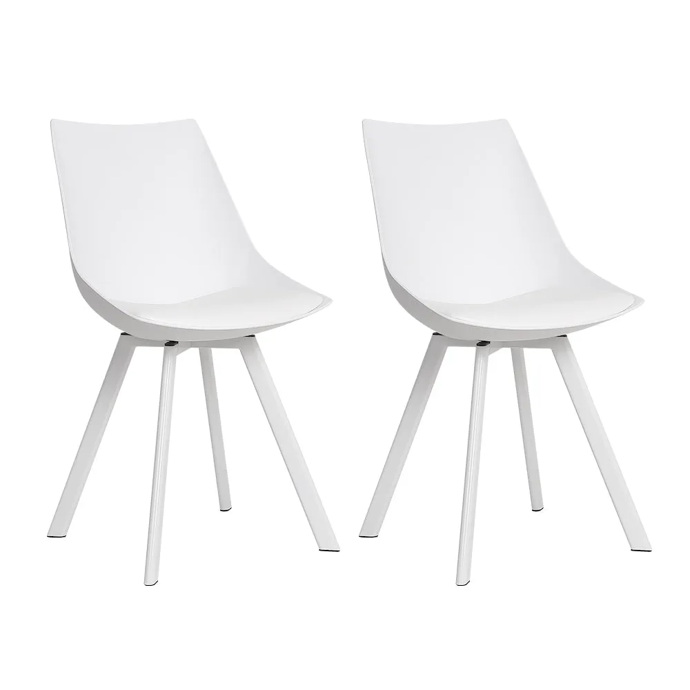 PU Leather Steel Dining Chairs Set of 2, 150kg - Artiss