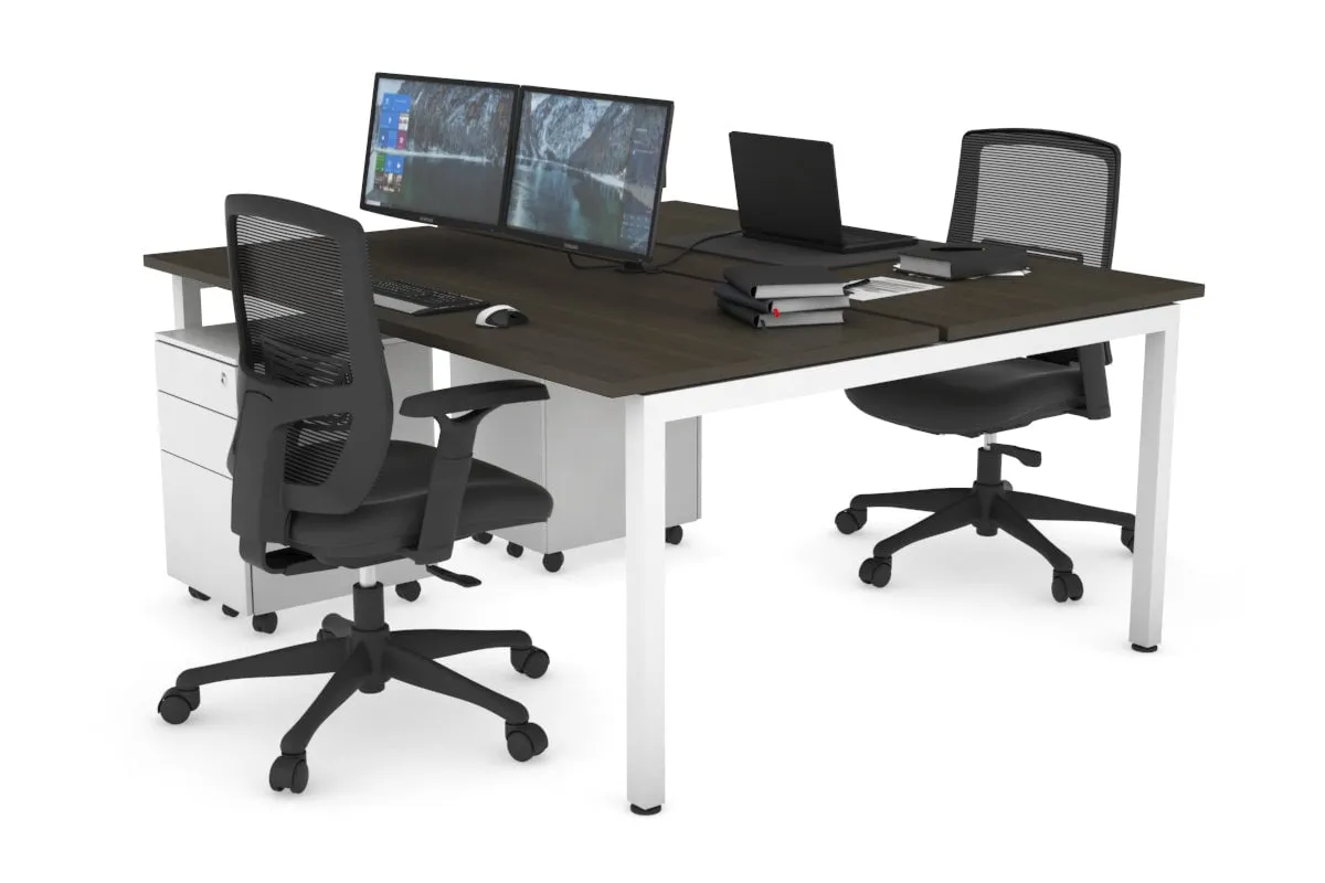 Quadro Square Legs 2 Person Office Workstation [1200L x 700W]