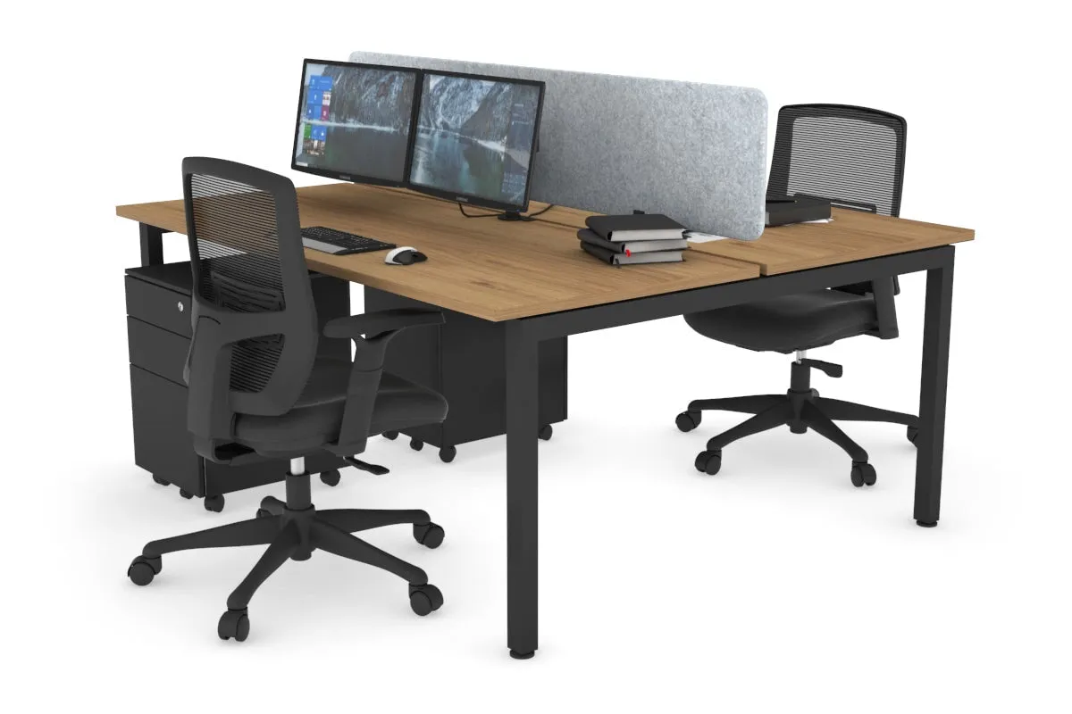 Quadro Square Legs 2 Person Office Workstation [1200L x 700W]