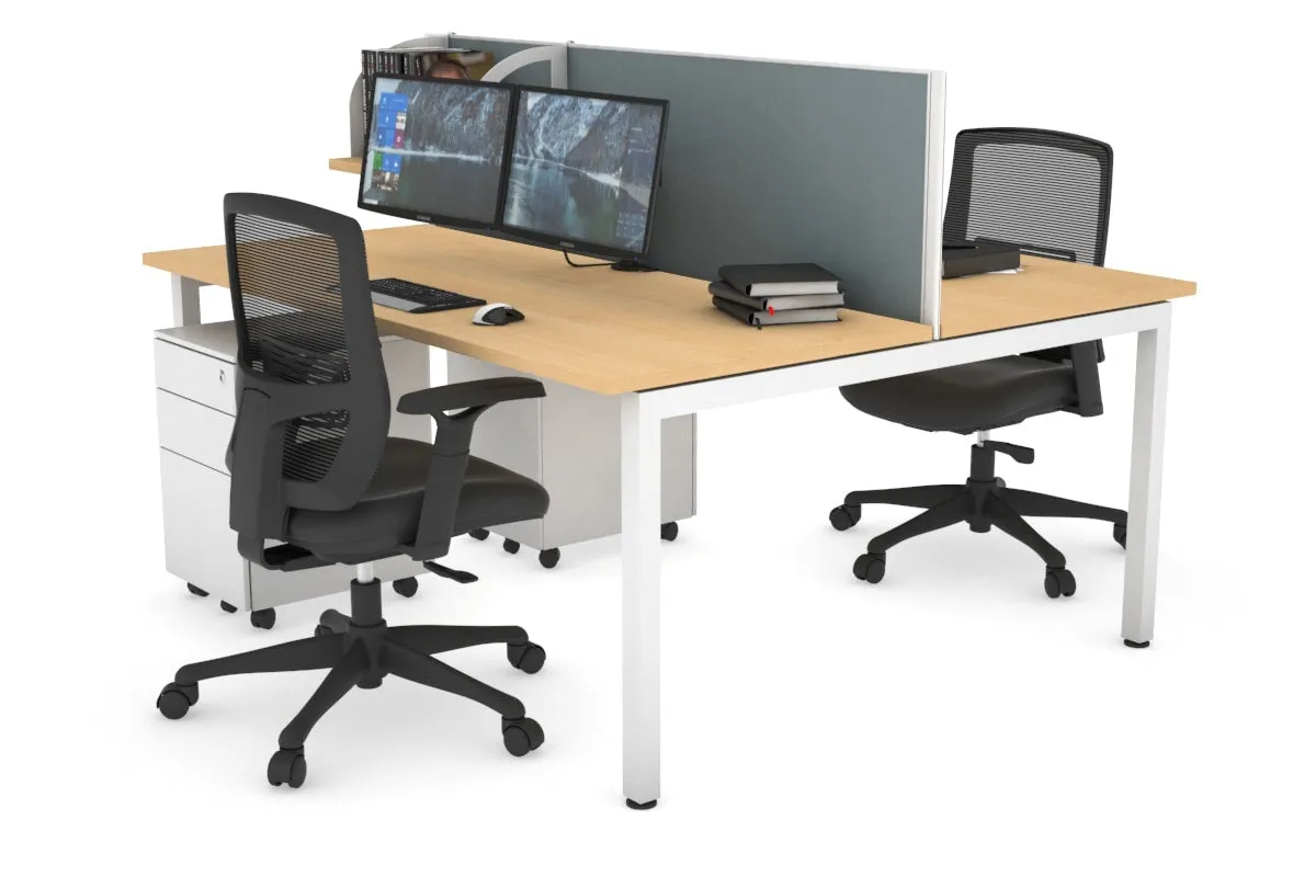 Quadro Square Legs 2 Person Office Workstation [1200L x 700W]