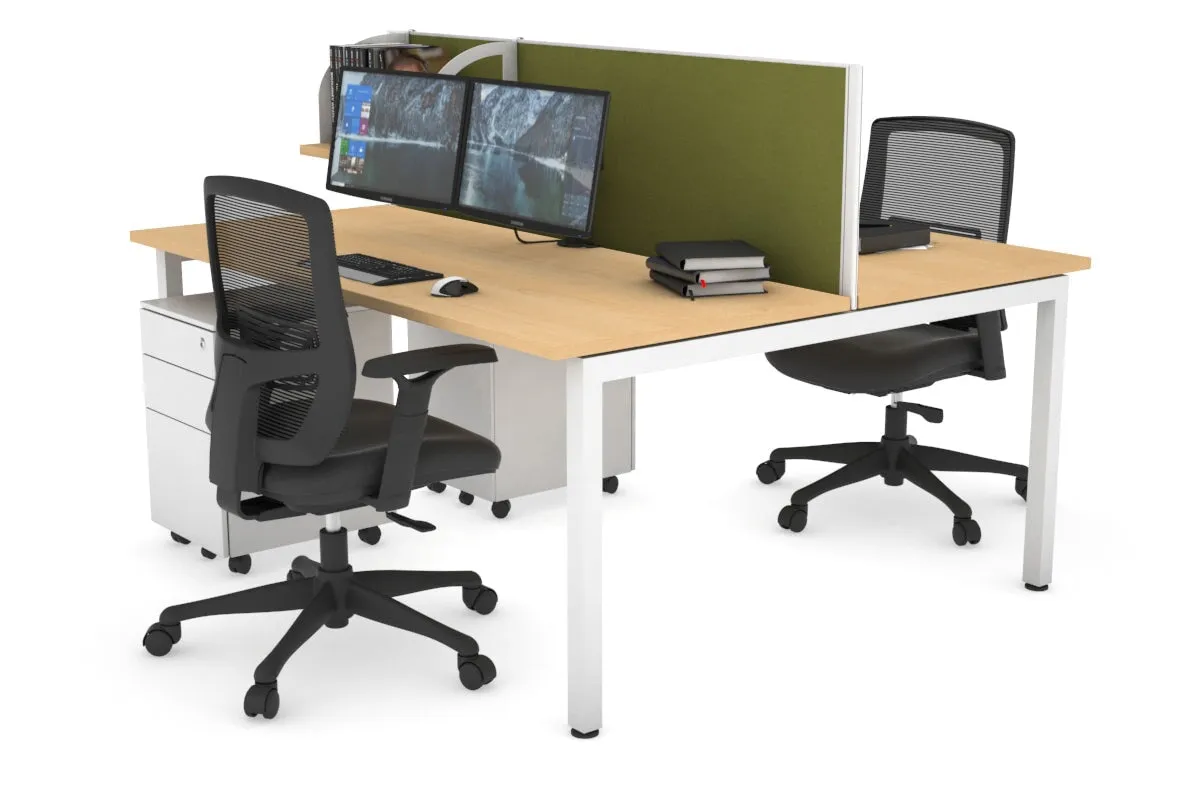 Quadro Square Legs 2 Person Office Workstation [1200L x 700W]