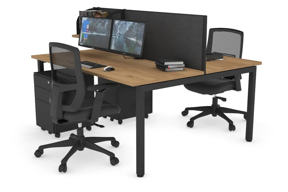 Quadro Square Legs 2 Person Office Workstation [1200L x 700W]