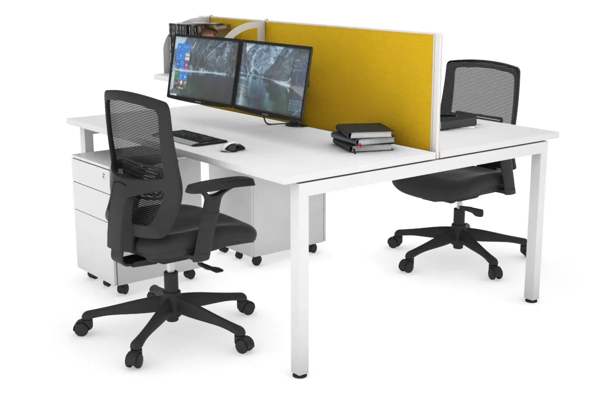 Quadro Square Legs 2 Person Office Workstation [1200L x 700W]