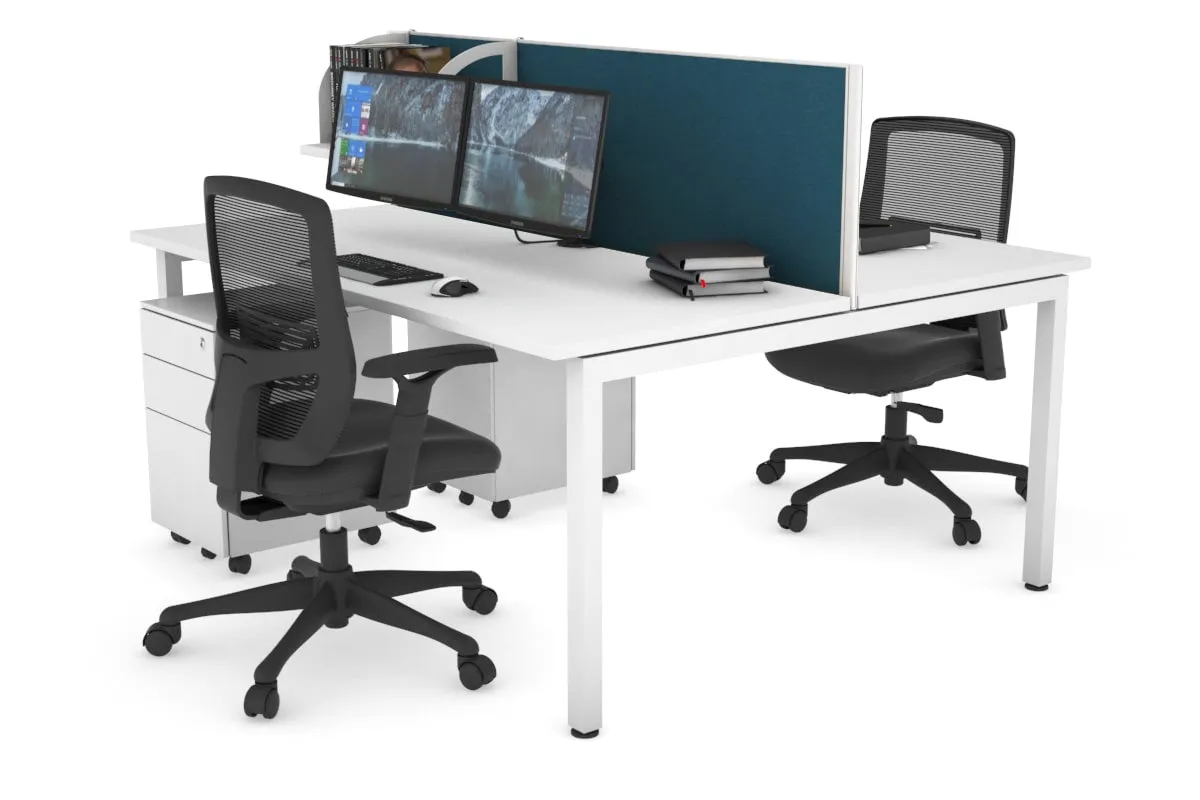 Quadro Square Legs 2 Person Office Workstation [1200L x 700W]