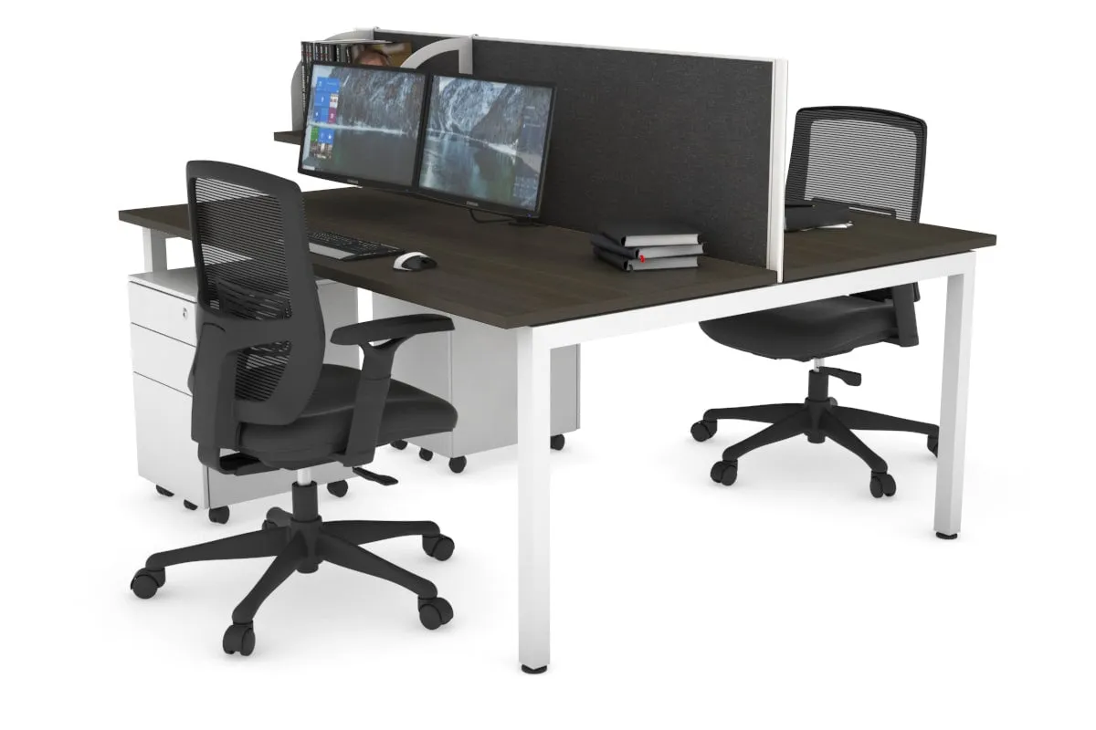 Quadro Square Legs 2 Person Office Workstation [1200L x 700W]