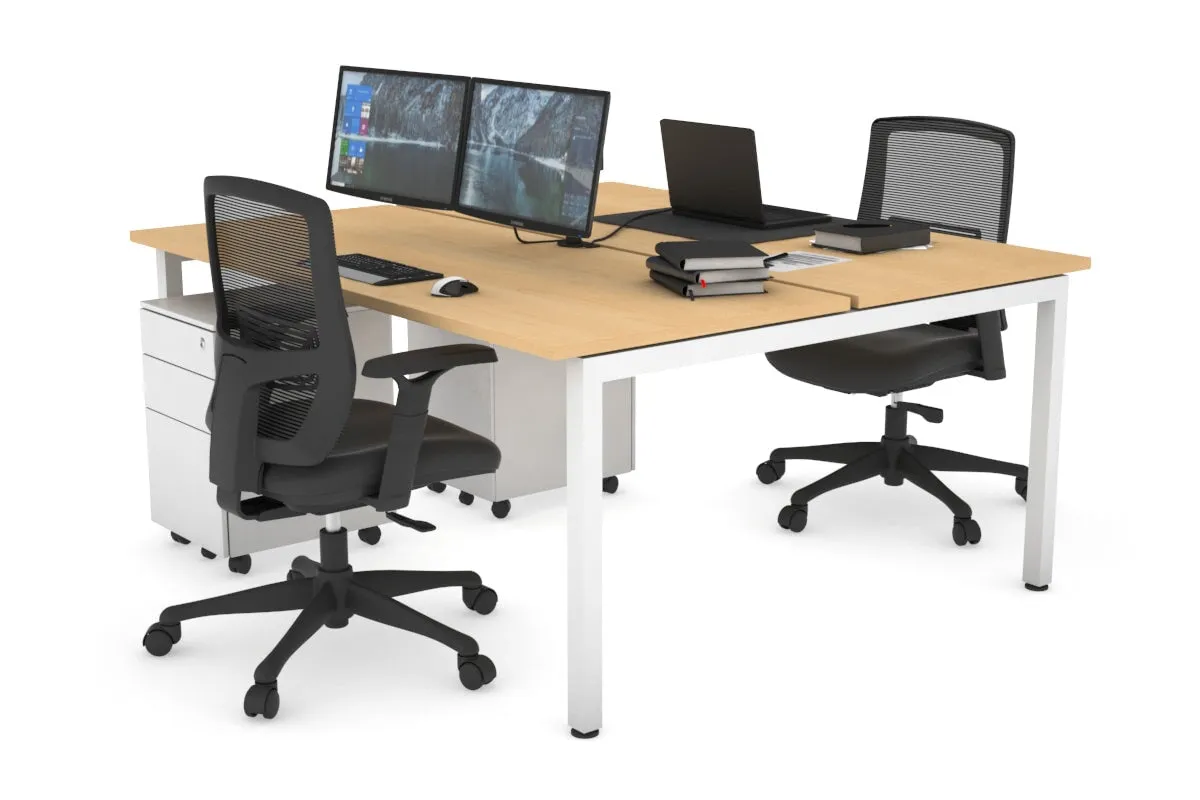 Quadro Square Legs 2 Person Office Workstation [1200L x 700W]