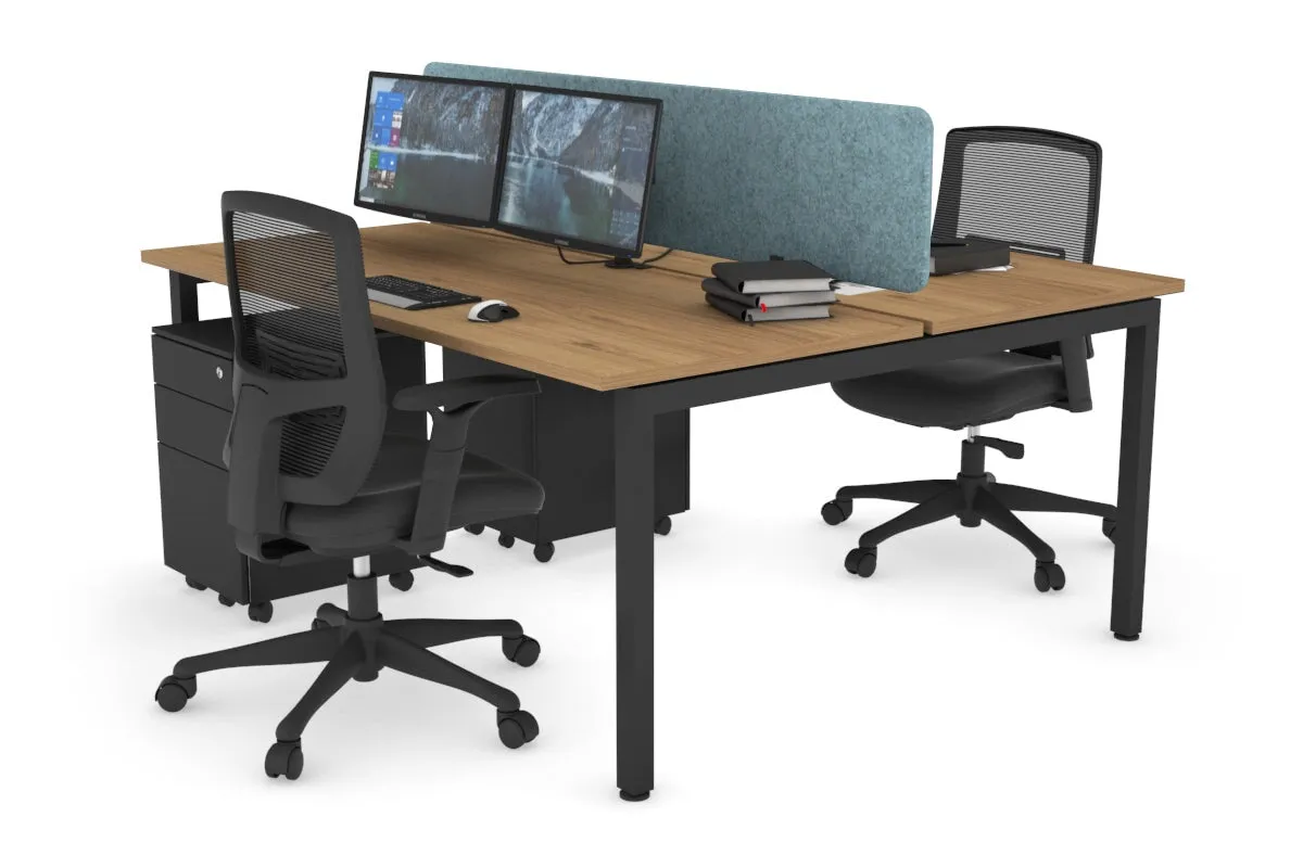 Quadro Square Legs 2 Person Office Workstation [1200L x 700W]