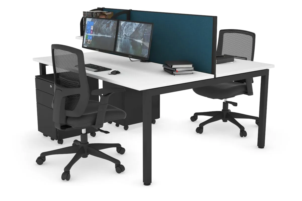 Quadro Square Legs 2 Person Office Workstation [1200L x 700W]