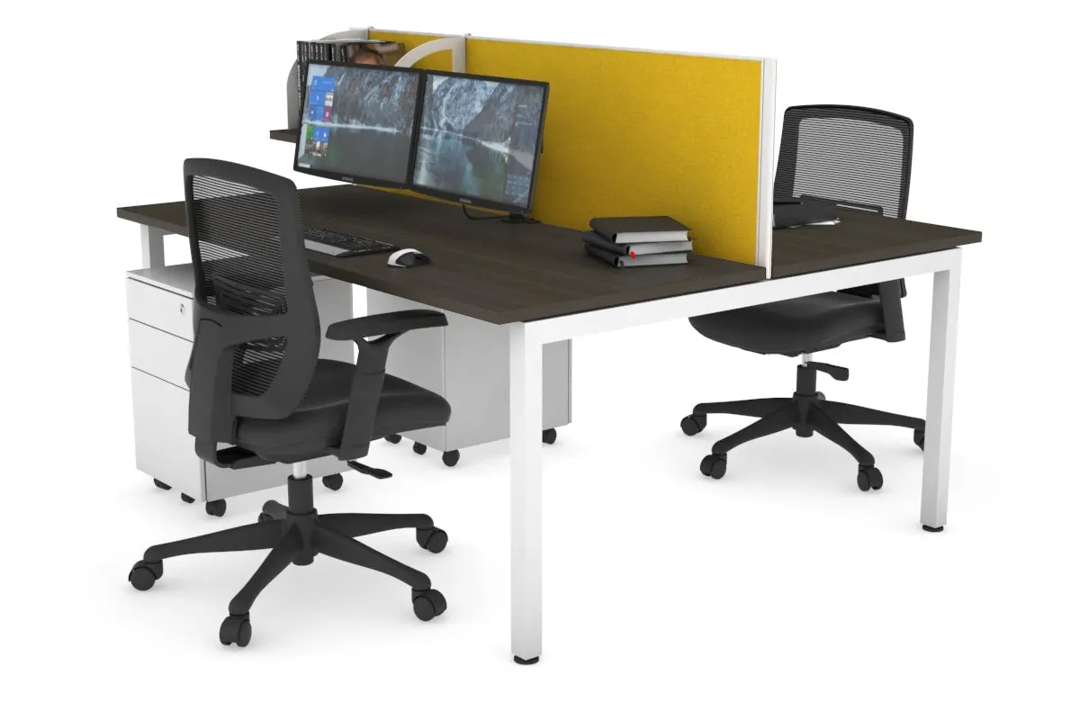 Quadro Square Legs 2 Person Office Workstation [1200L x 700W]