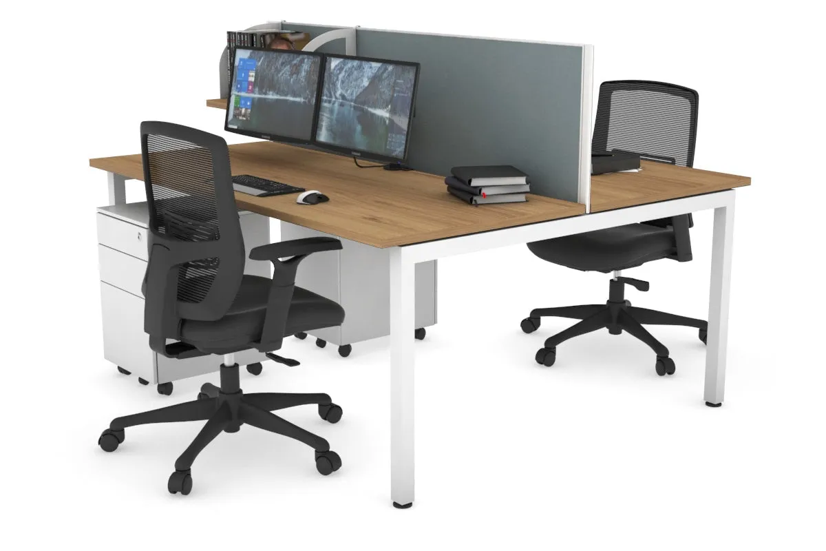 Quadro Square Legs 2 Person Office Workstation [1200L x 700W]