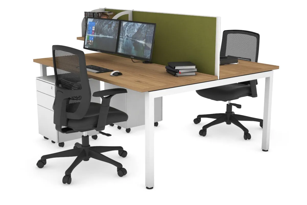 Quadro Square Legs 2 Person Office Workstation [1200L x 700W]