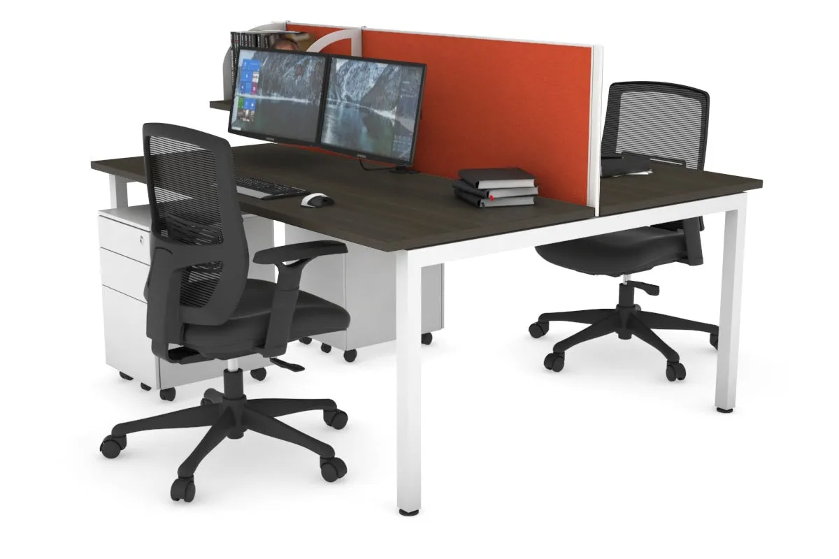 Quadro Square Legs 2 Person Office Workstation [1200L x 700W]