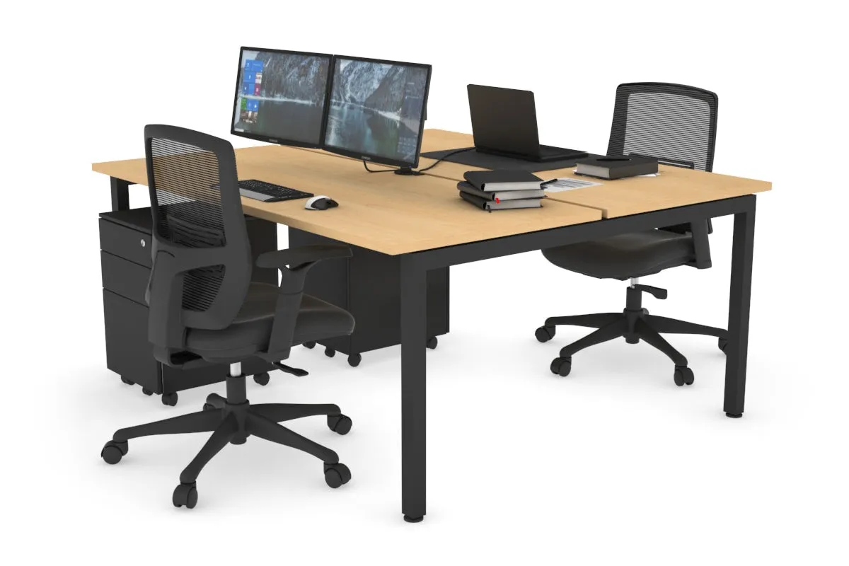 Quadro Square Legs 2 Person Office Workstation [1200L x 700W]