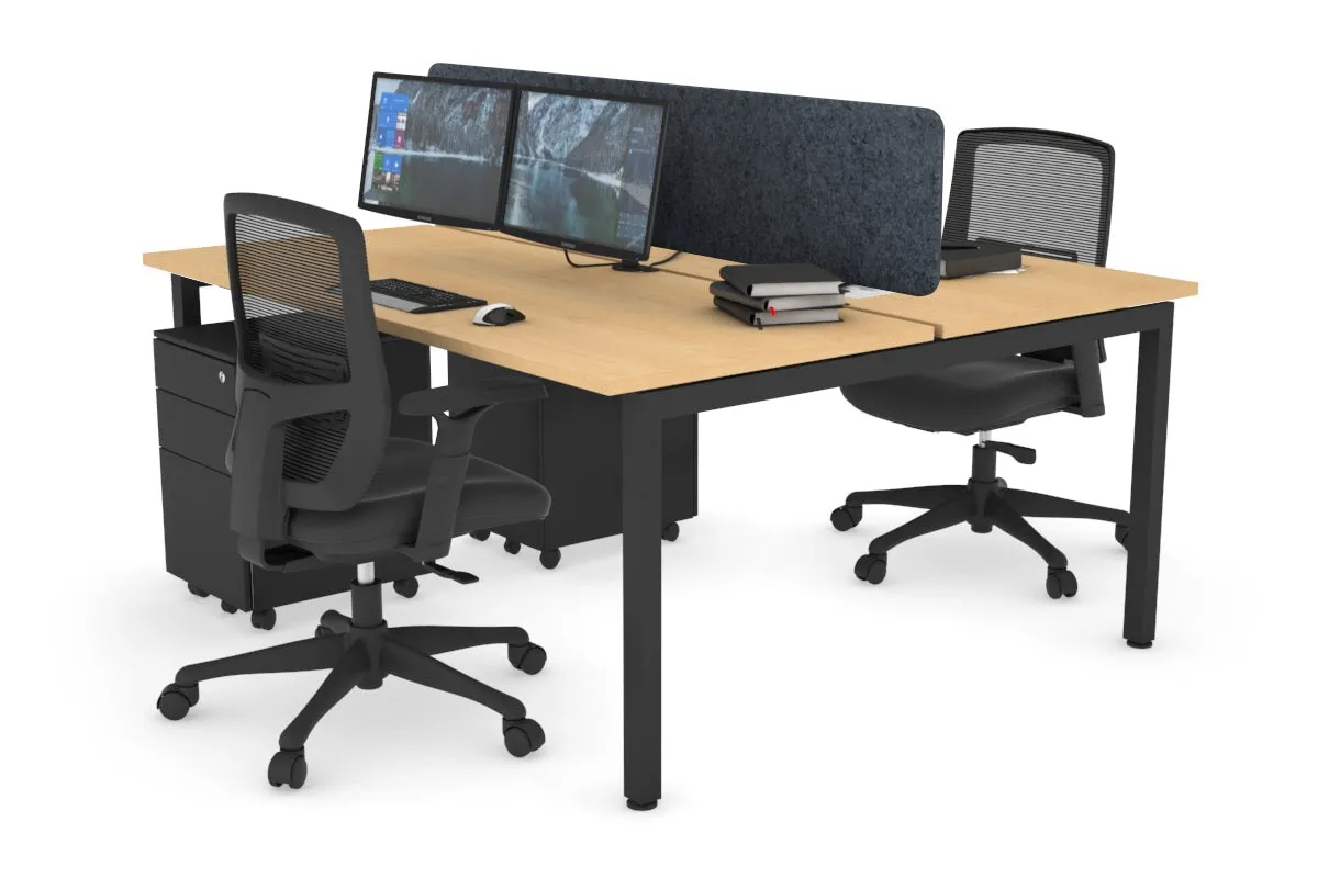 Quadro Square Legs 2 Person Office Workstation [1200L x 700W]