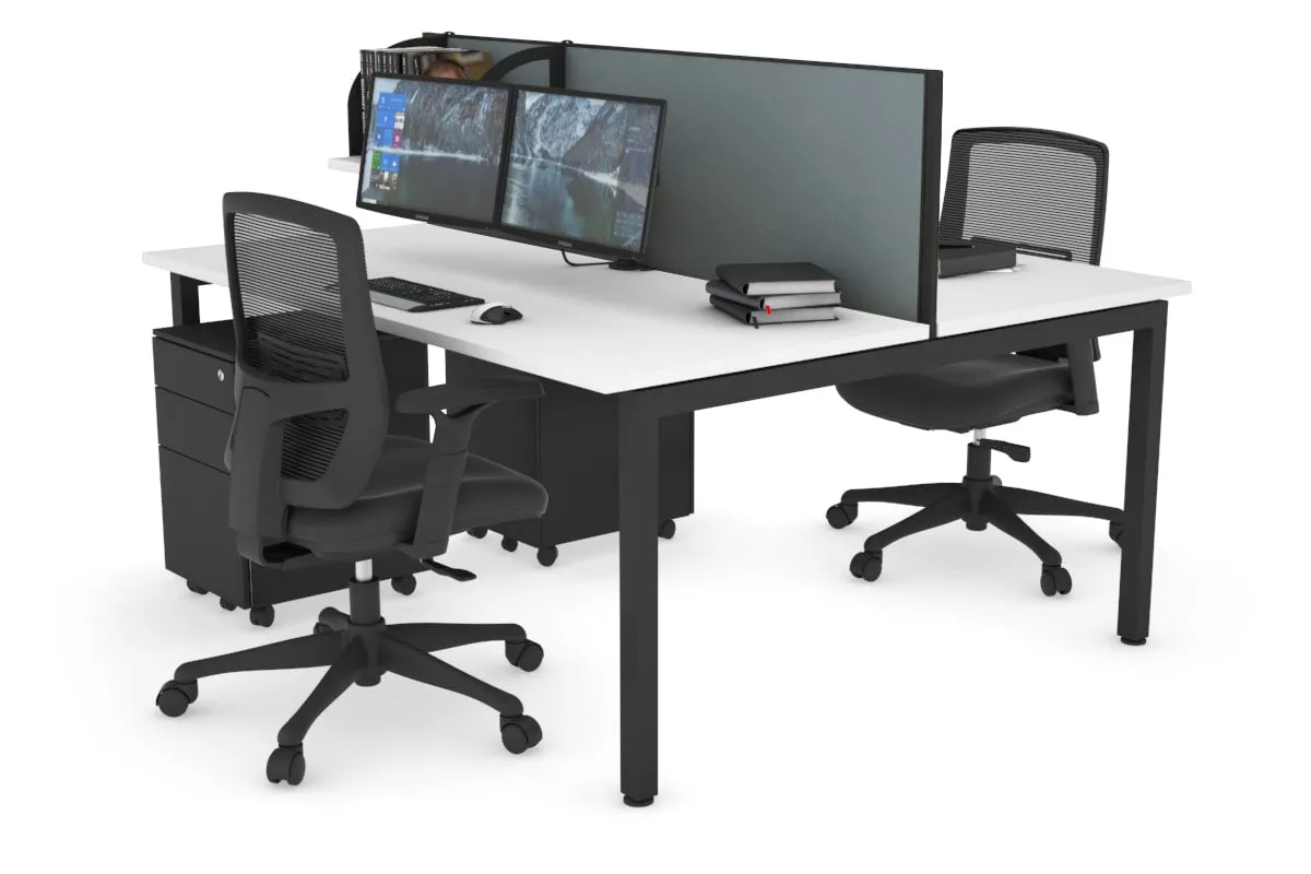 Quadro Square Legs 2 Person Office Workstation [1200L x 700W]