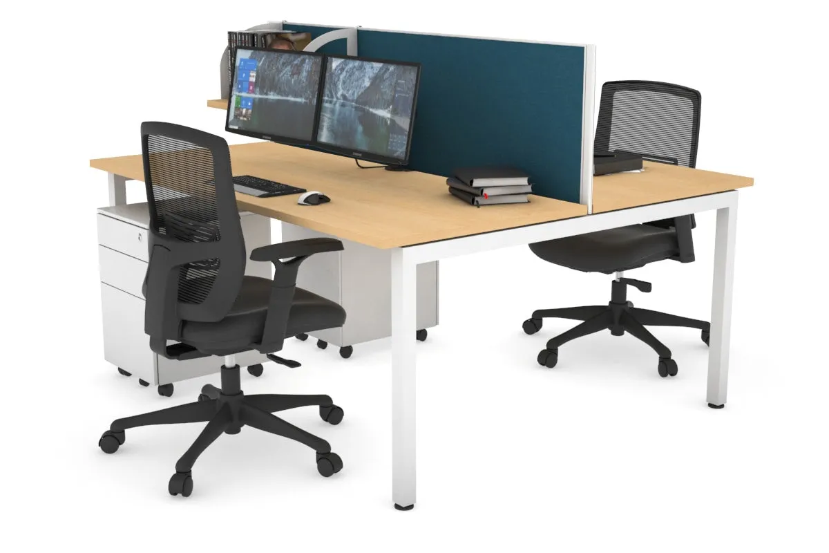 Quadro Square Legs 2 Person Office Workstation [1200L x 700W]