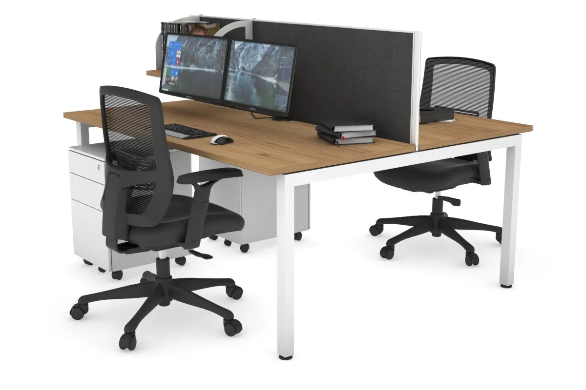 Quadro Square Legs 2 Person Office Workstation [1200L x 700W]