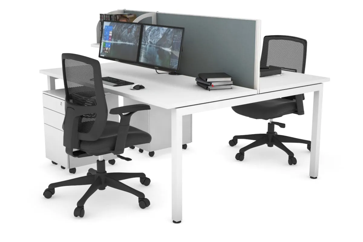 Quadro Square Legs 2 Person Office Workstation [1200L x 700W]