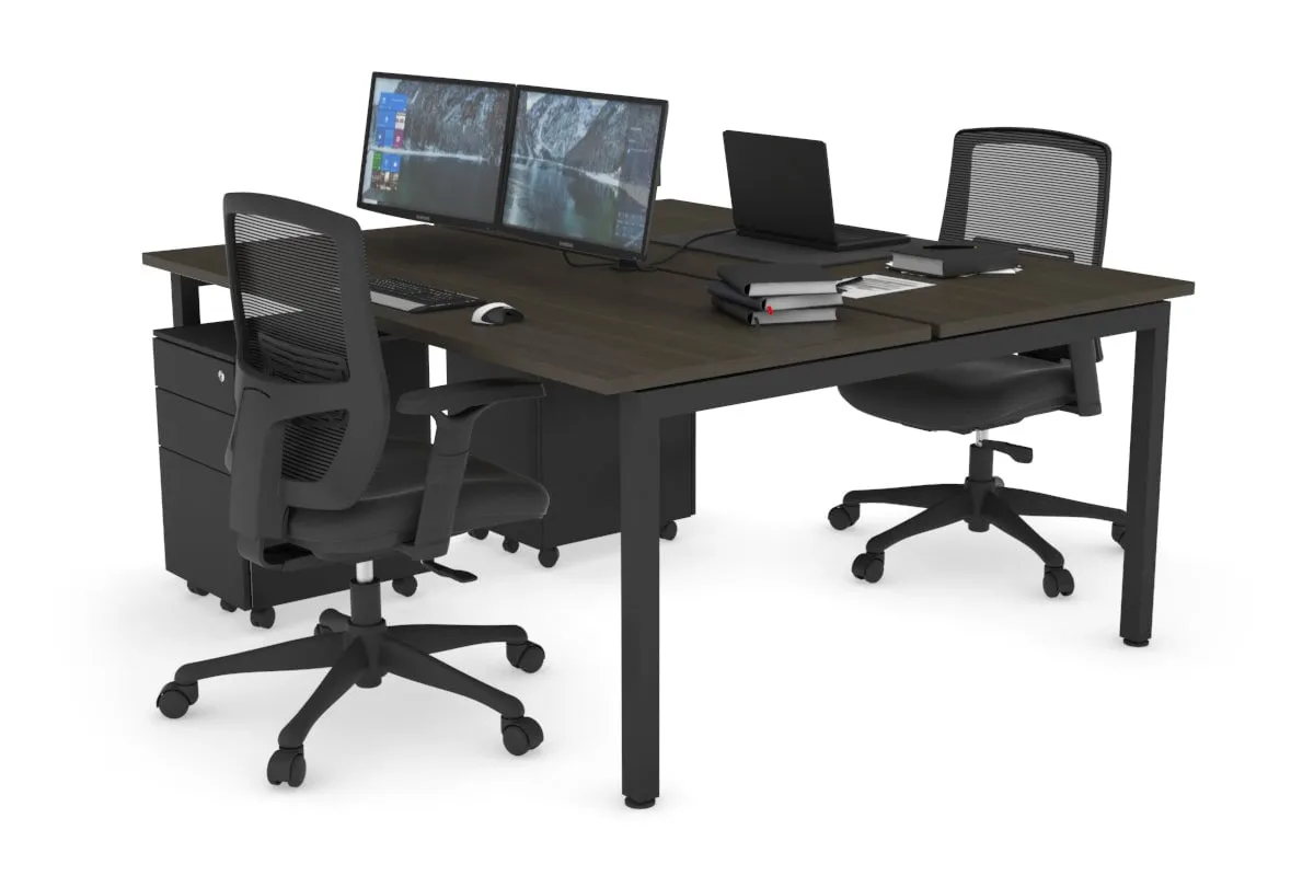 Quadro Square Legs 2 Person Office Workstation [1200L x 700W]