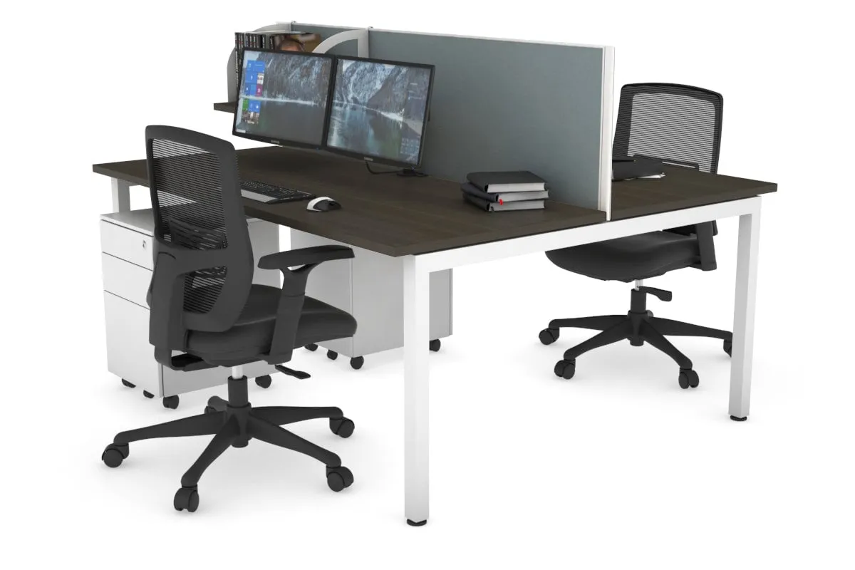 Quadro Square Legs 2 Person Office Workstation [1200L x 700W]