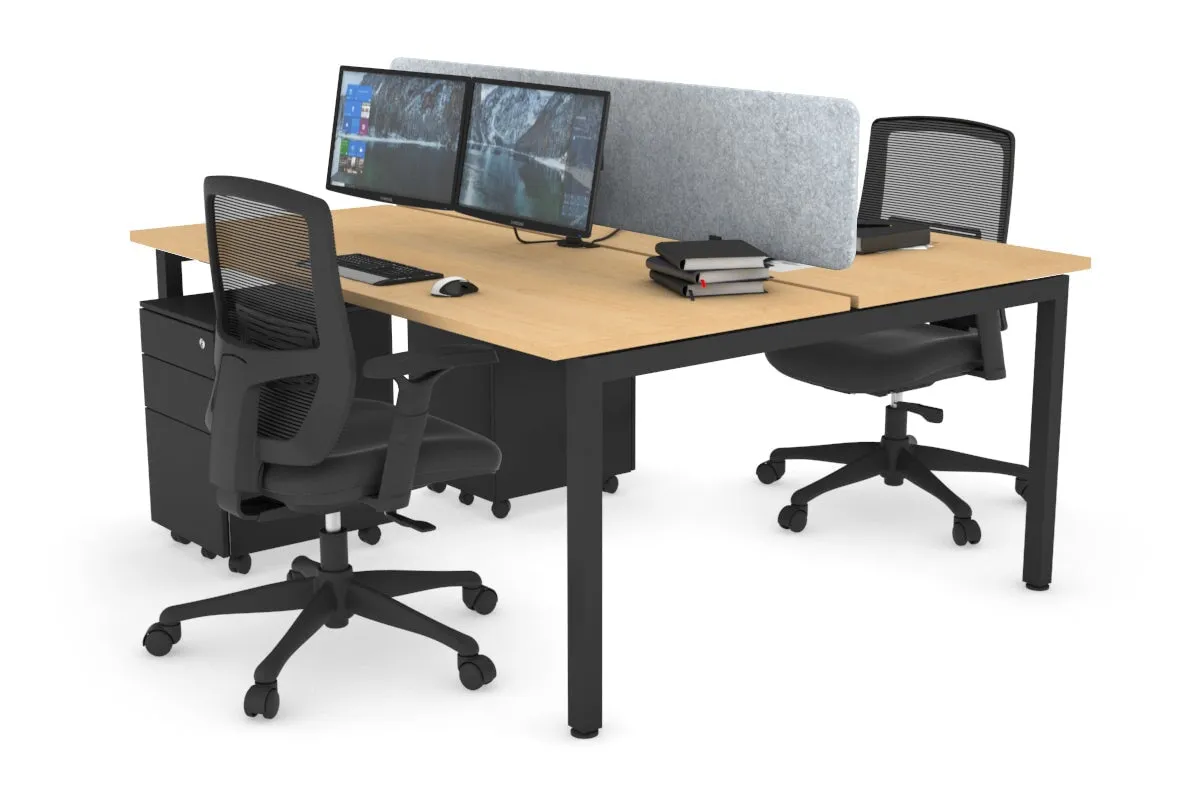 Quadro Square Legs 2 Person Office Workstation [1200L x 700W]