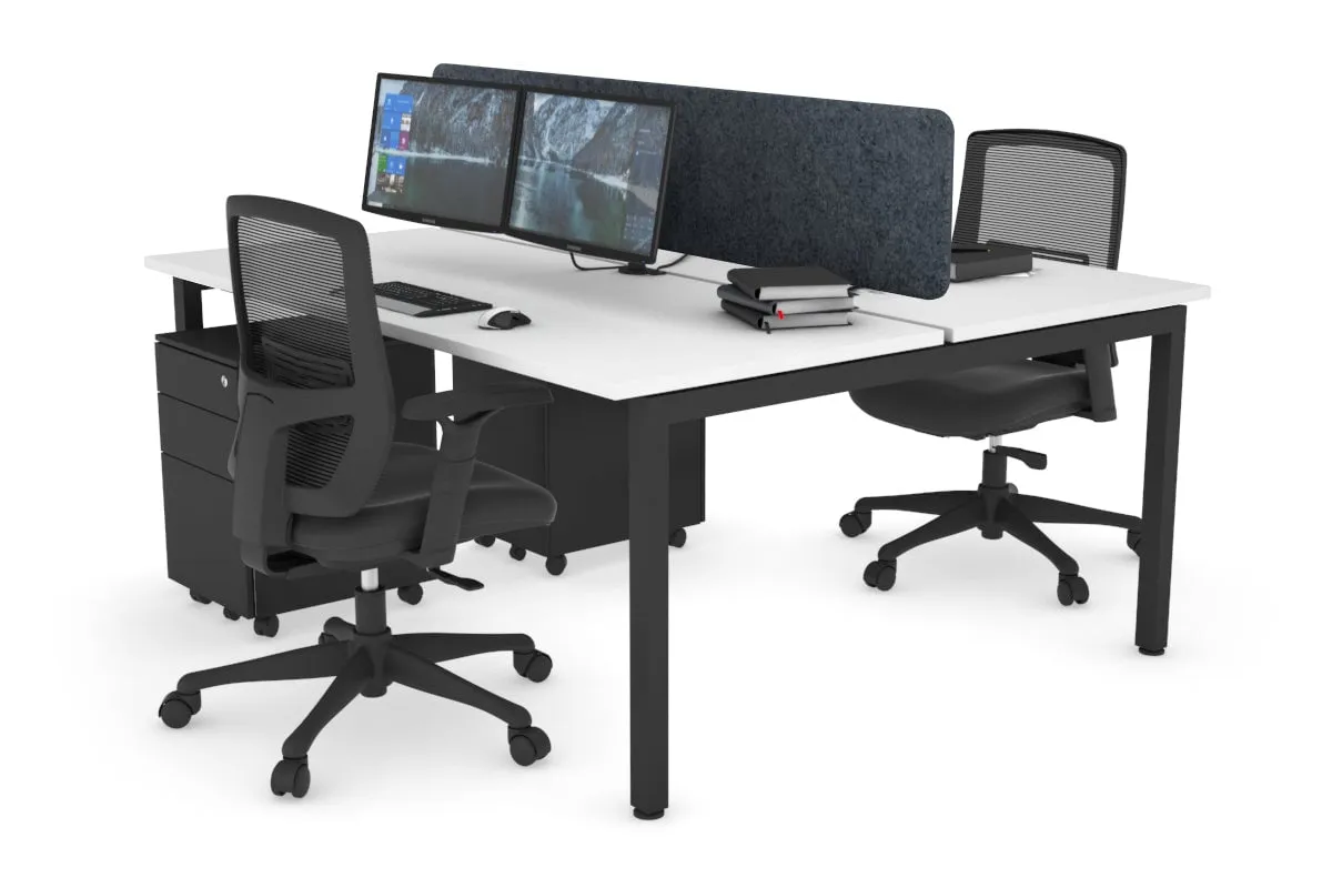 Quadro Square Legs 2 Person Office Workstation [1200L x 700W]