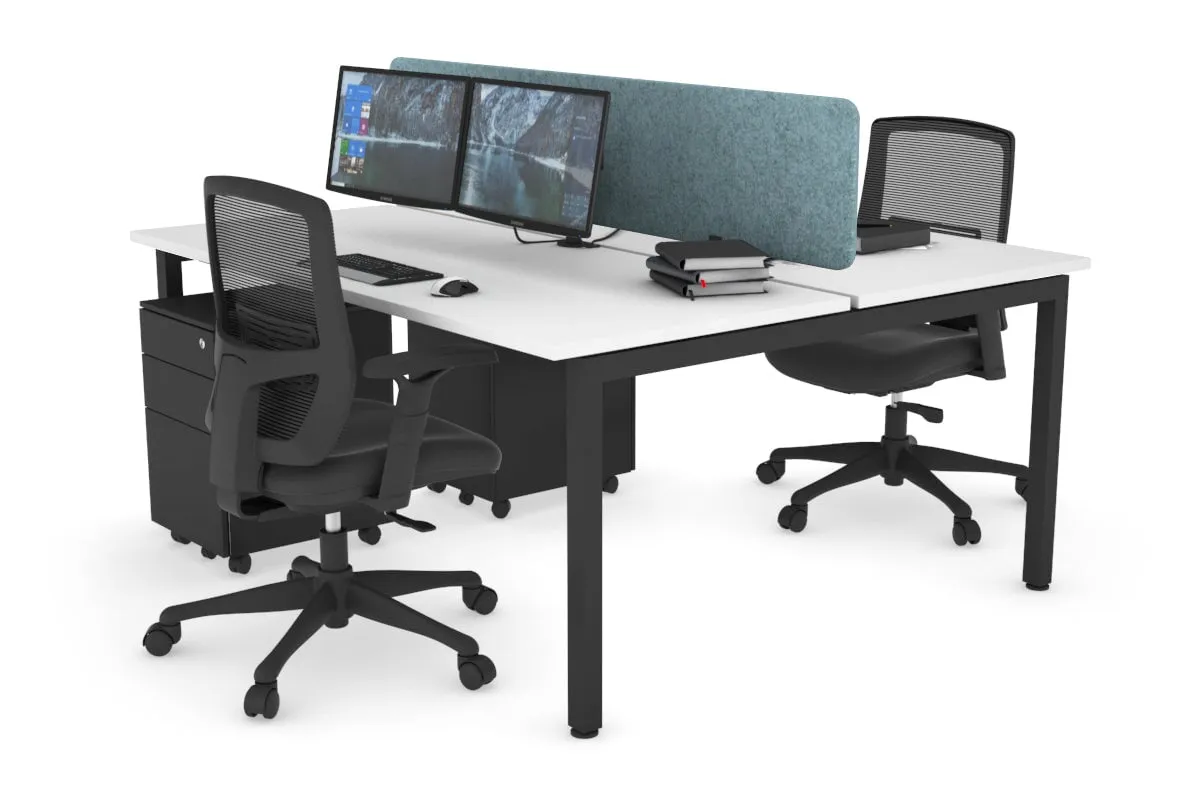 Quadro Square Legs 2 Person Office Workstation [1200L x 700W]