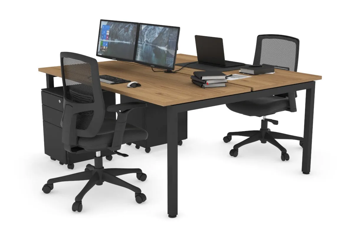 Quadro Square Legs 2 Person Office Workstation [1200L x 700W]