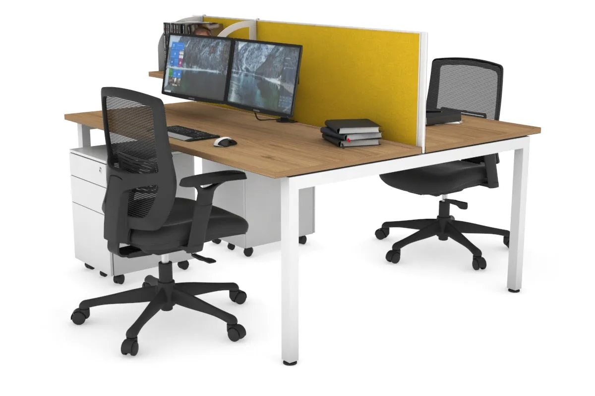 Quadro Square Legs 2 Person Office Workstation [1200L x 700W]