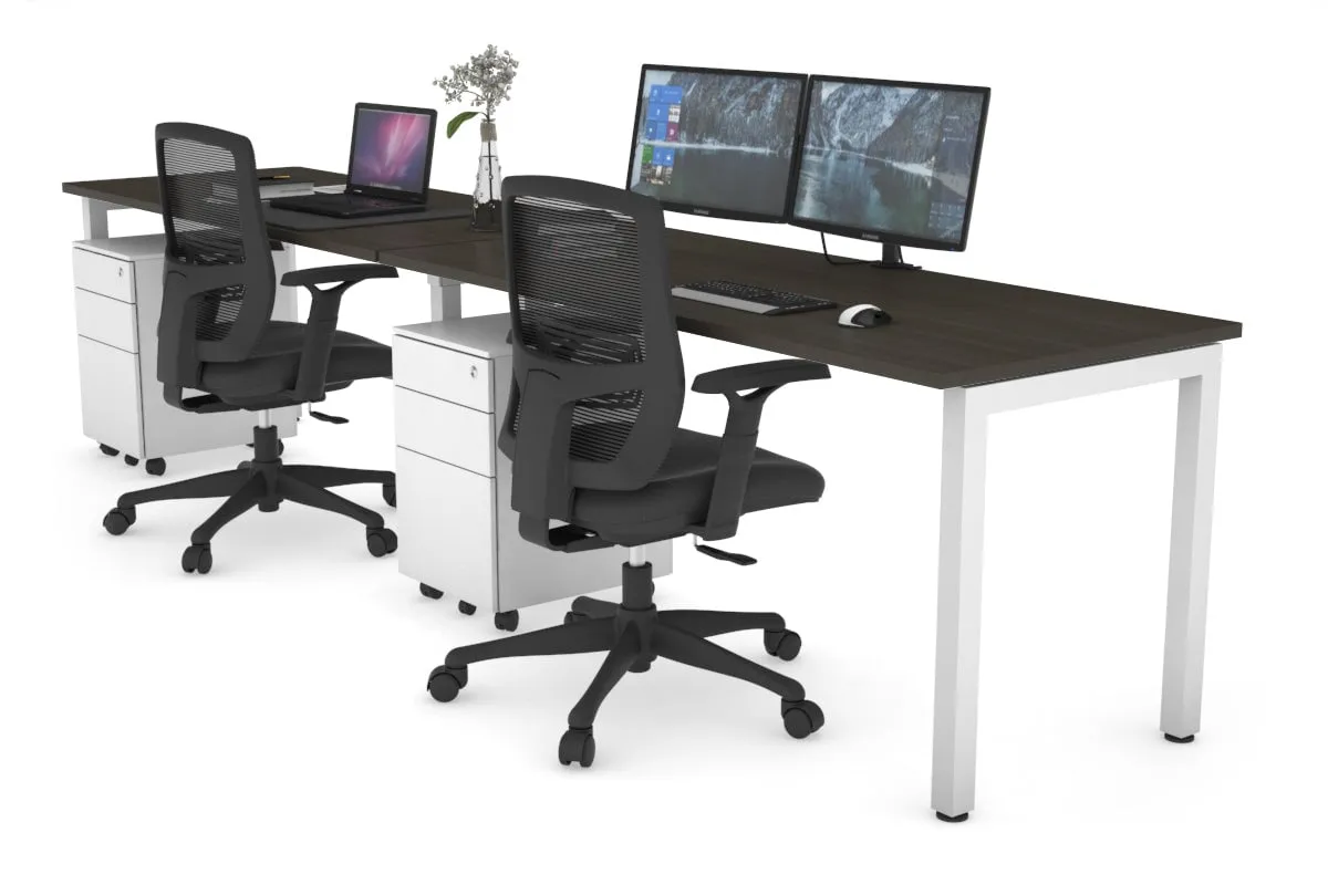 Quadro Square Legs 2 Person Run Office Workstation [1400L x 700W]