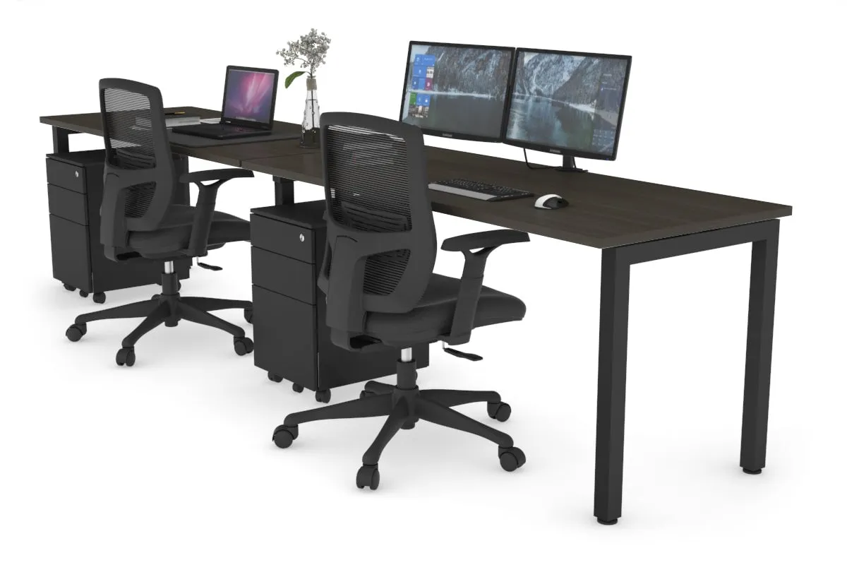 Quadro Square Legs 2 Person Run Office Workstation [1400L x 700W]