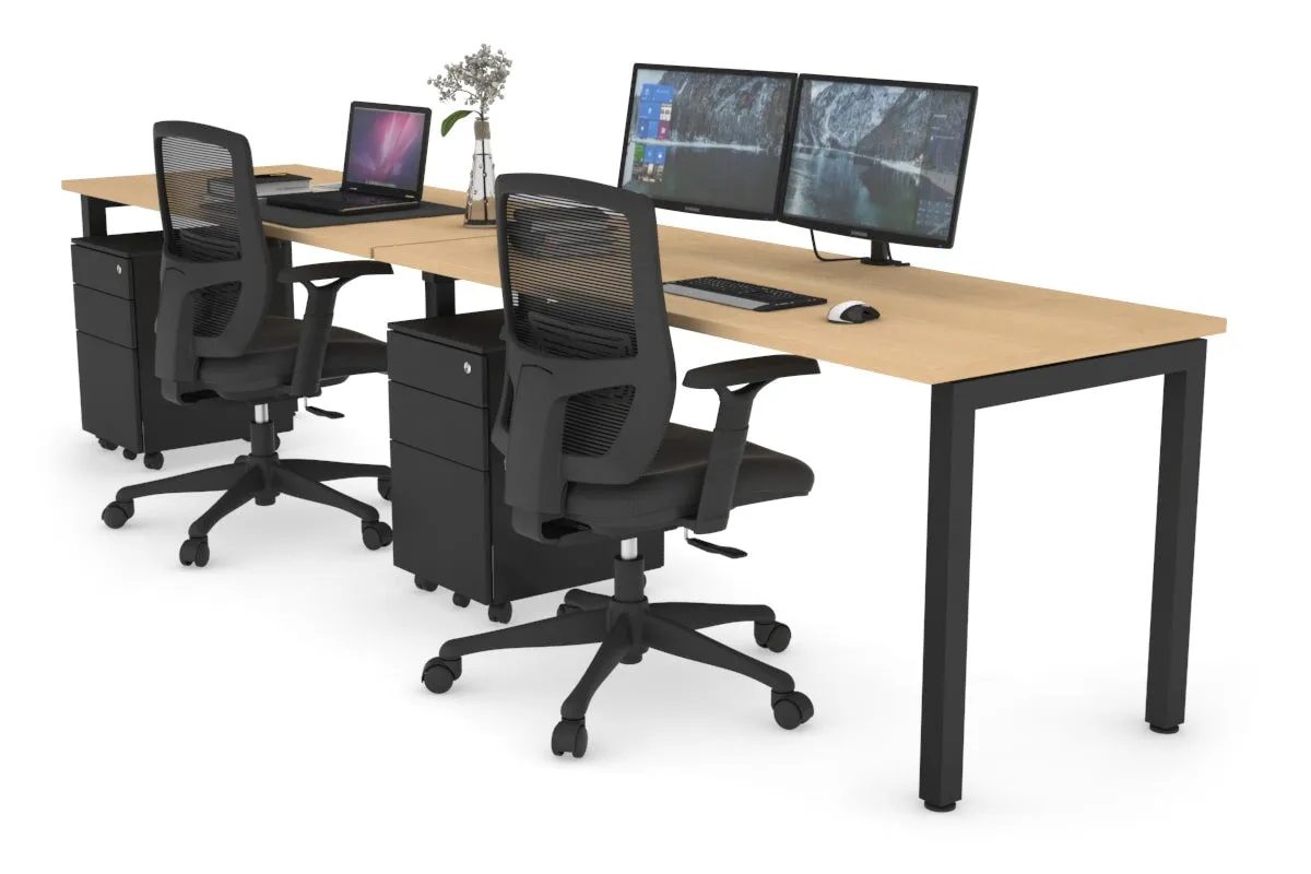 Quadro Square Legs 2 Person Run Office Workstation [1400L x 700W]