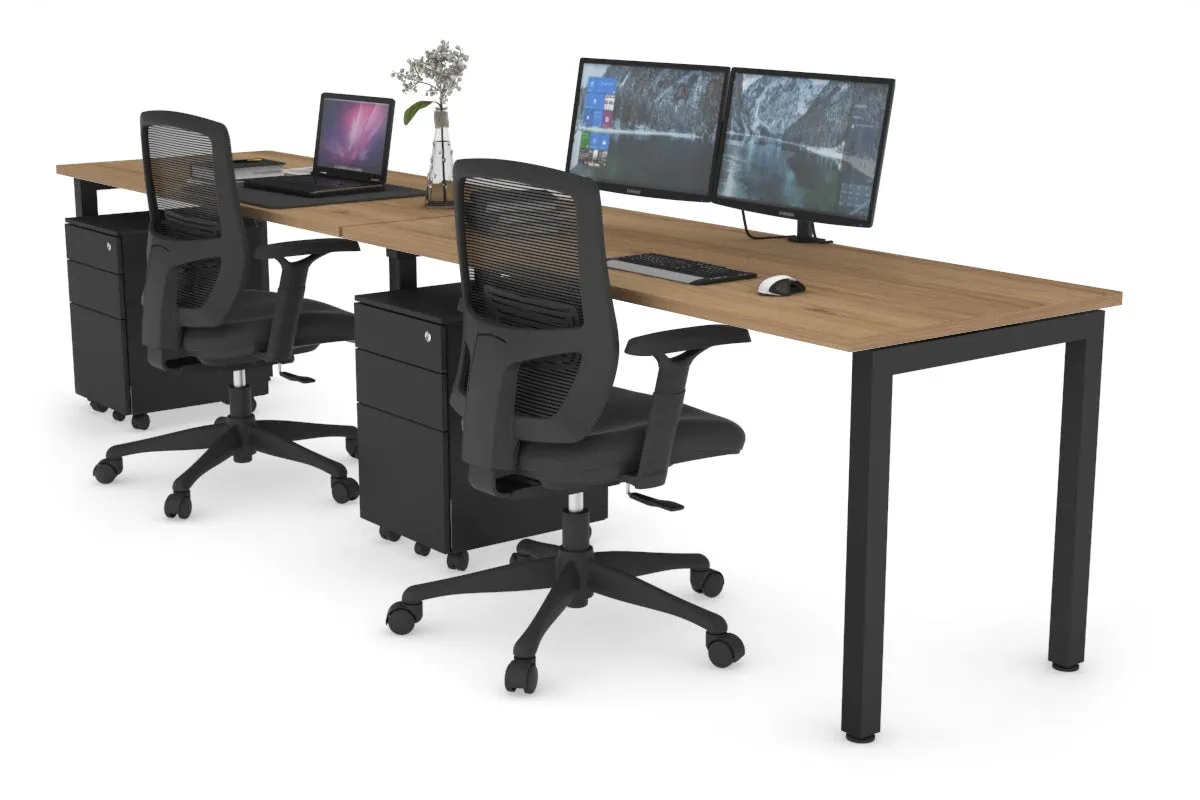 Quadro Square Legs 2 Person Run Office Workstation [1400L x 700W]