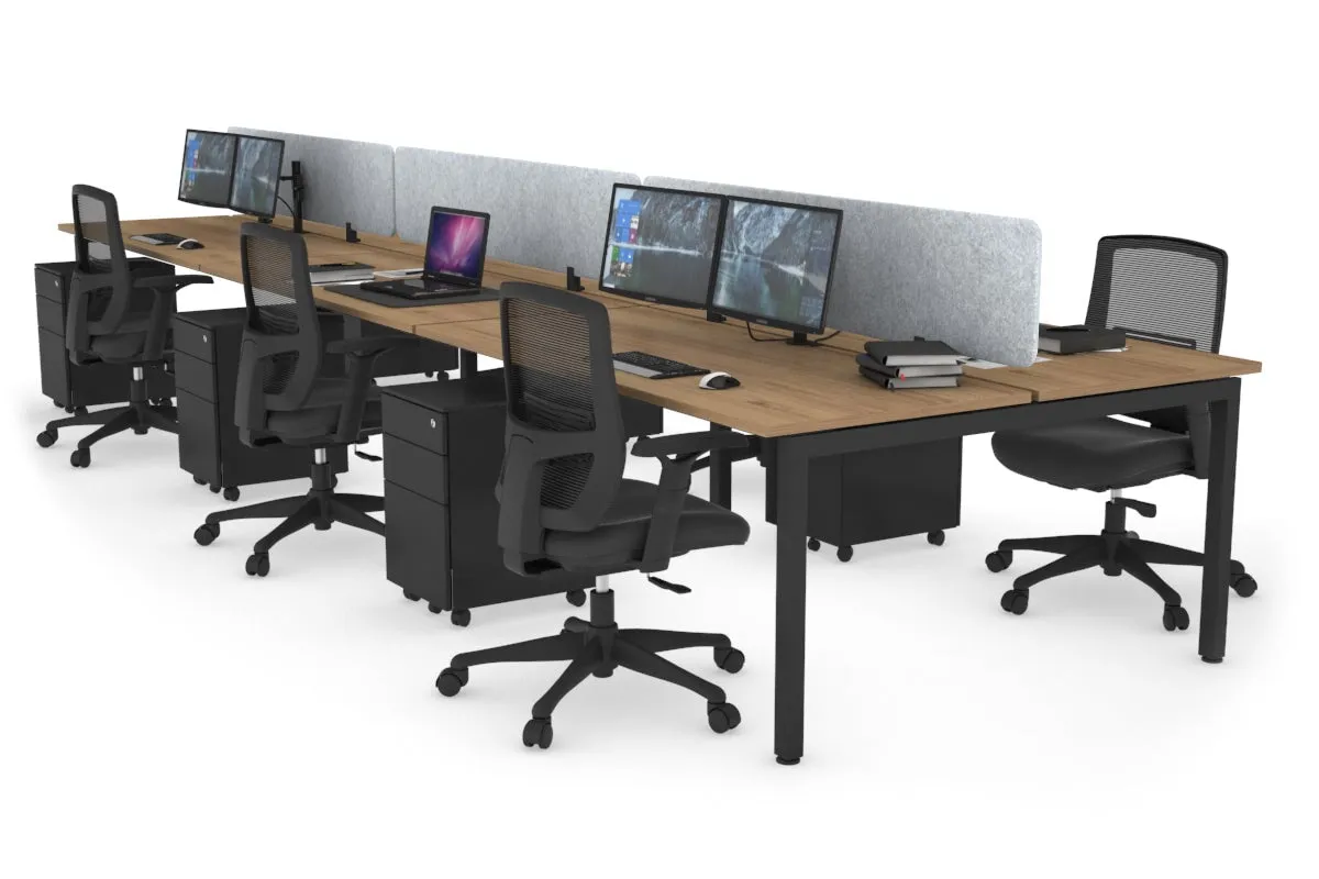 Quadro Square Legs 6 Person Office Workstation [1600L x 700W]