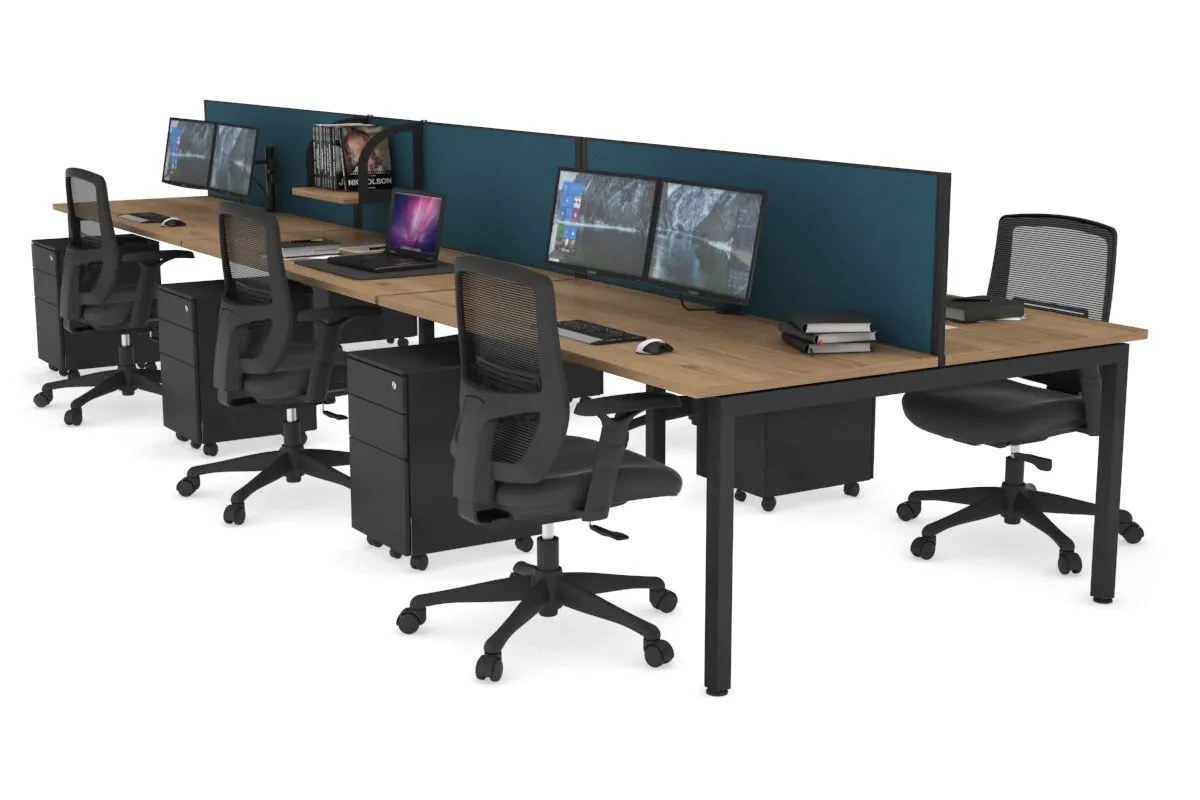 Quadro Square Legs 6 Person Office Workstation [1600L x 700W]