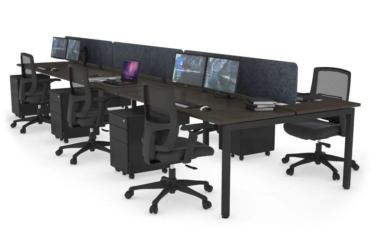 Quadro Square Legs 6 Person Office Workstation [1600L x 700W]