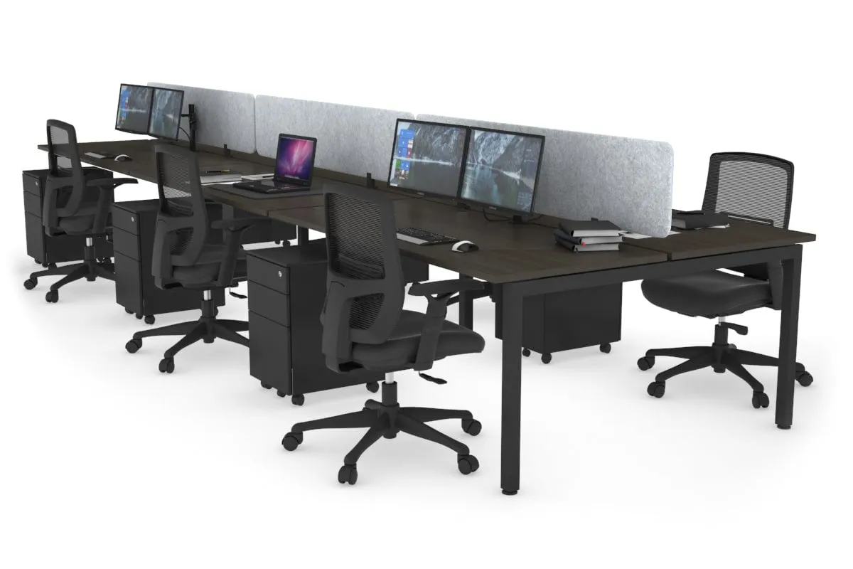 Quadro Square Legs 6 Person Office Workstation [1600L x 700W]