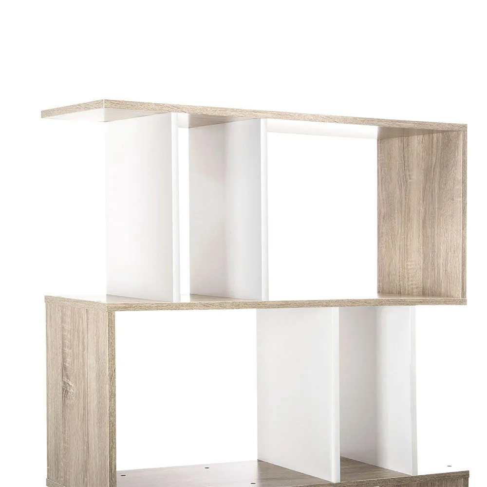 Shelving Units. 5 Tier Display Book Storage Shelf Unit White Brown