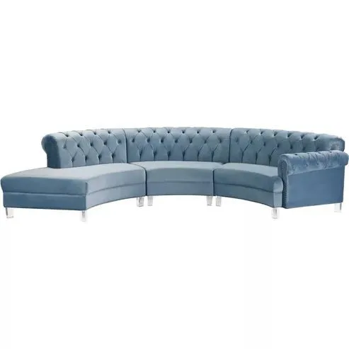 Spencer U Shape 6 Seater Fabric Sofa Set