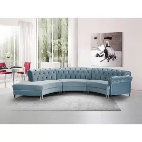 Spencer U Shape 6 Seater Fabric Sofa Set