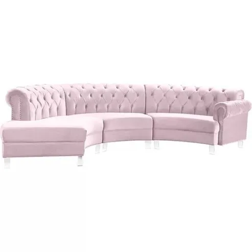 Spencer U Shape 6 Seater Fabric Sofa Set