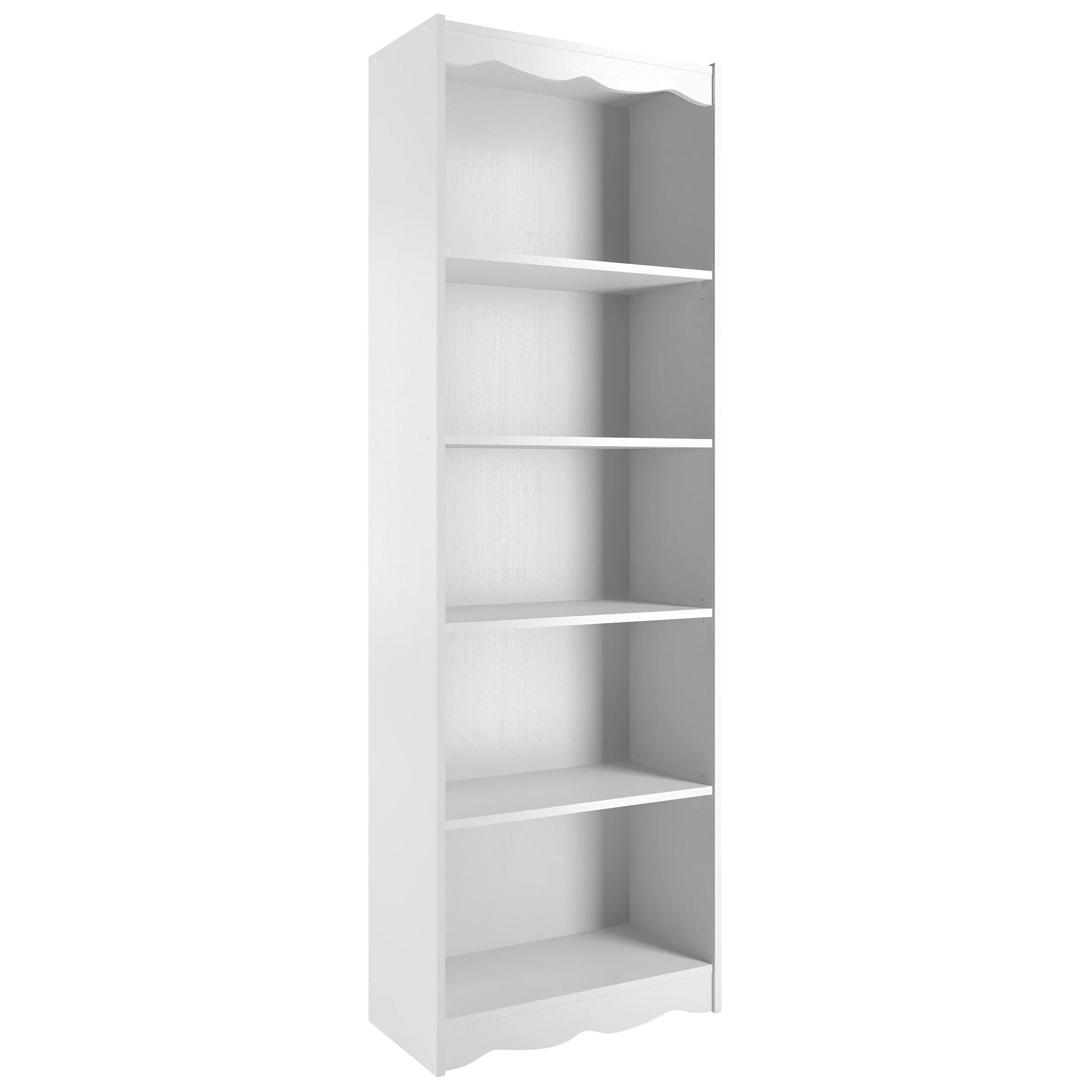 Tall Bookcase in White, 72"