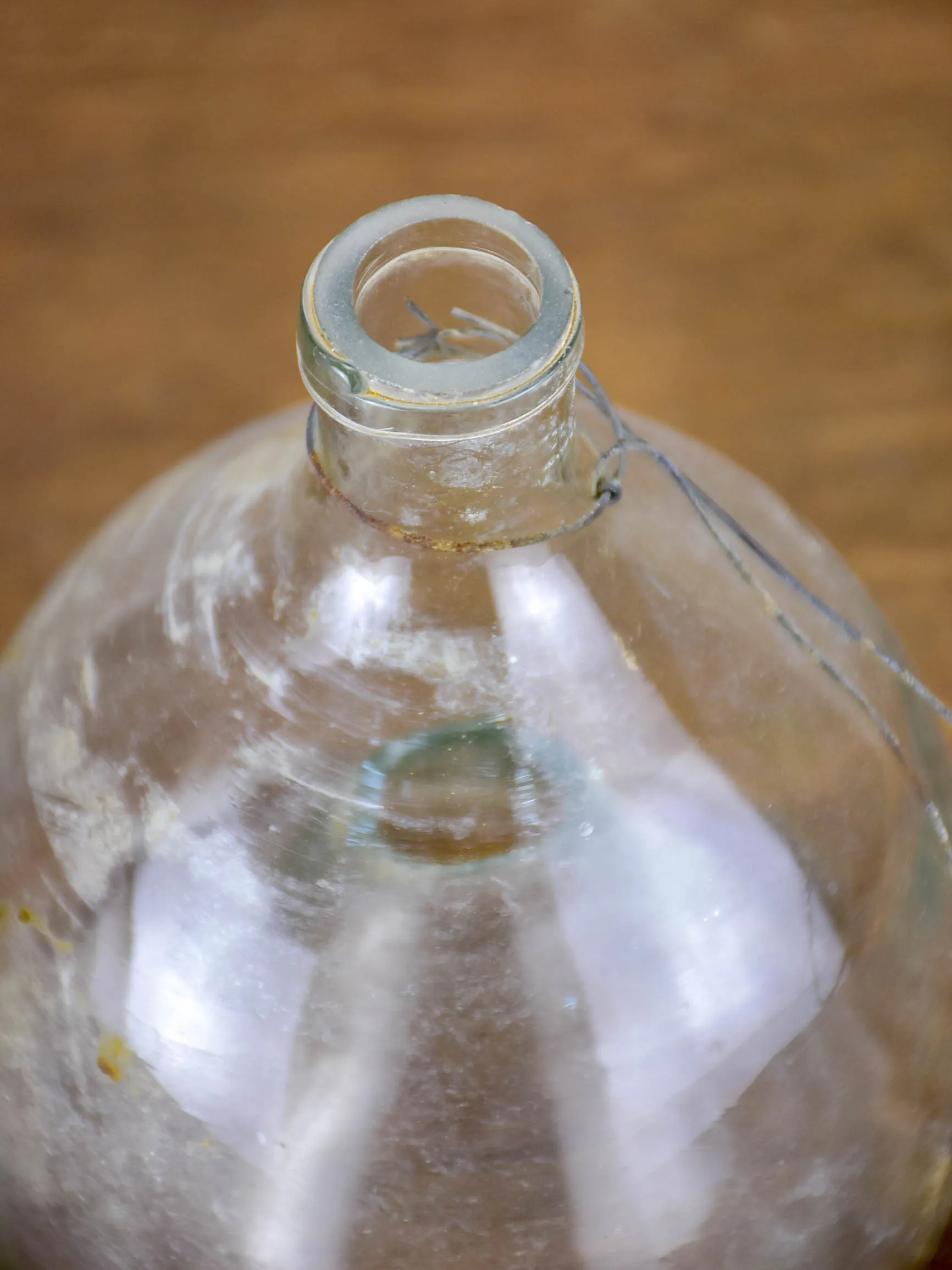 Three antique French fly-trap bottles